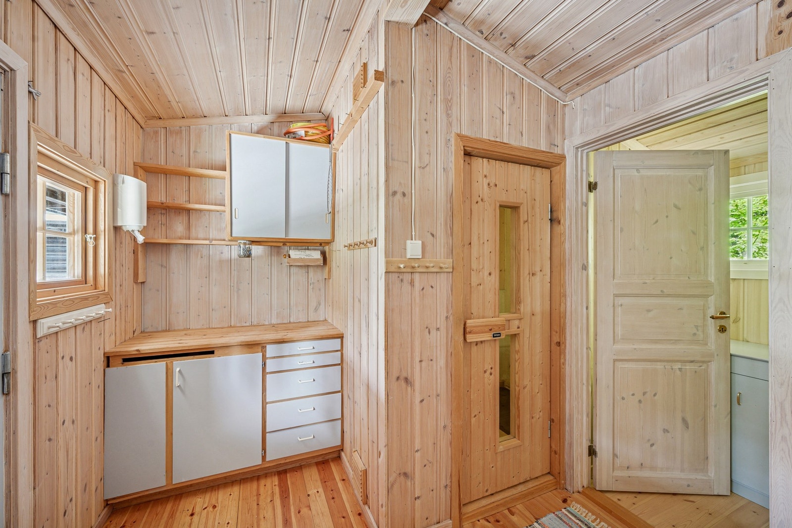 Badstuen har adkomst fra hygienerommet. Galleribilde