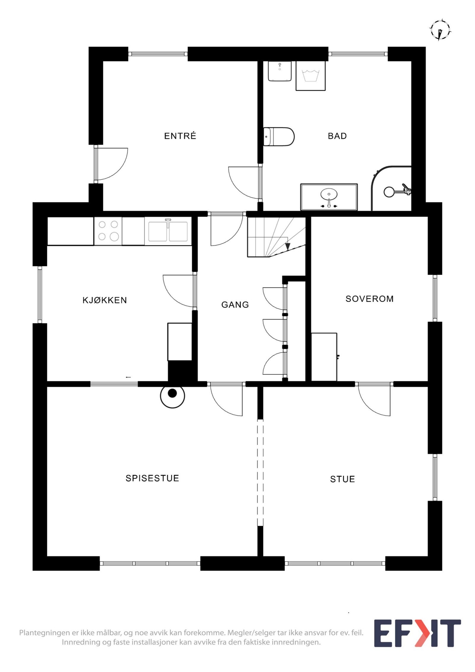 Planskisse hovudetasje Galleribilde