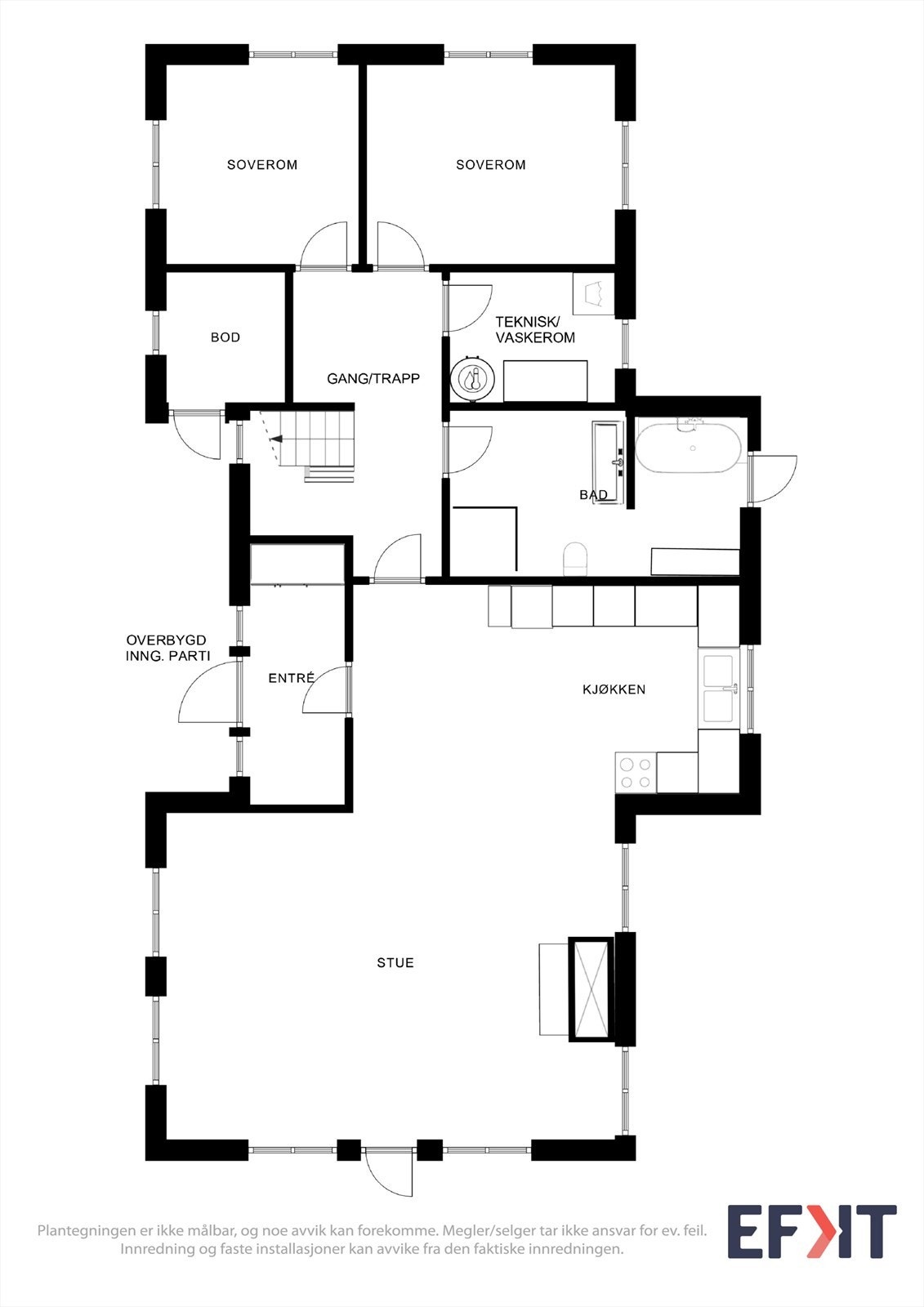 Plantegning 1. etasje Galleribilde