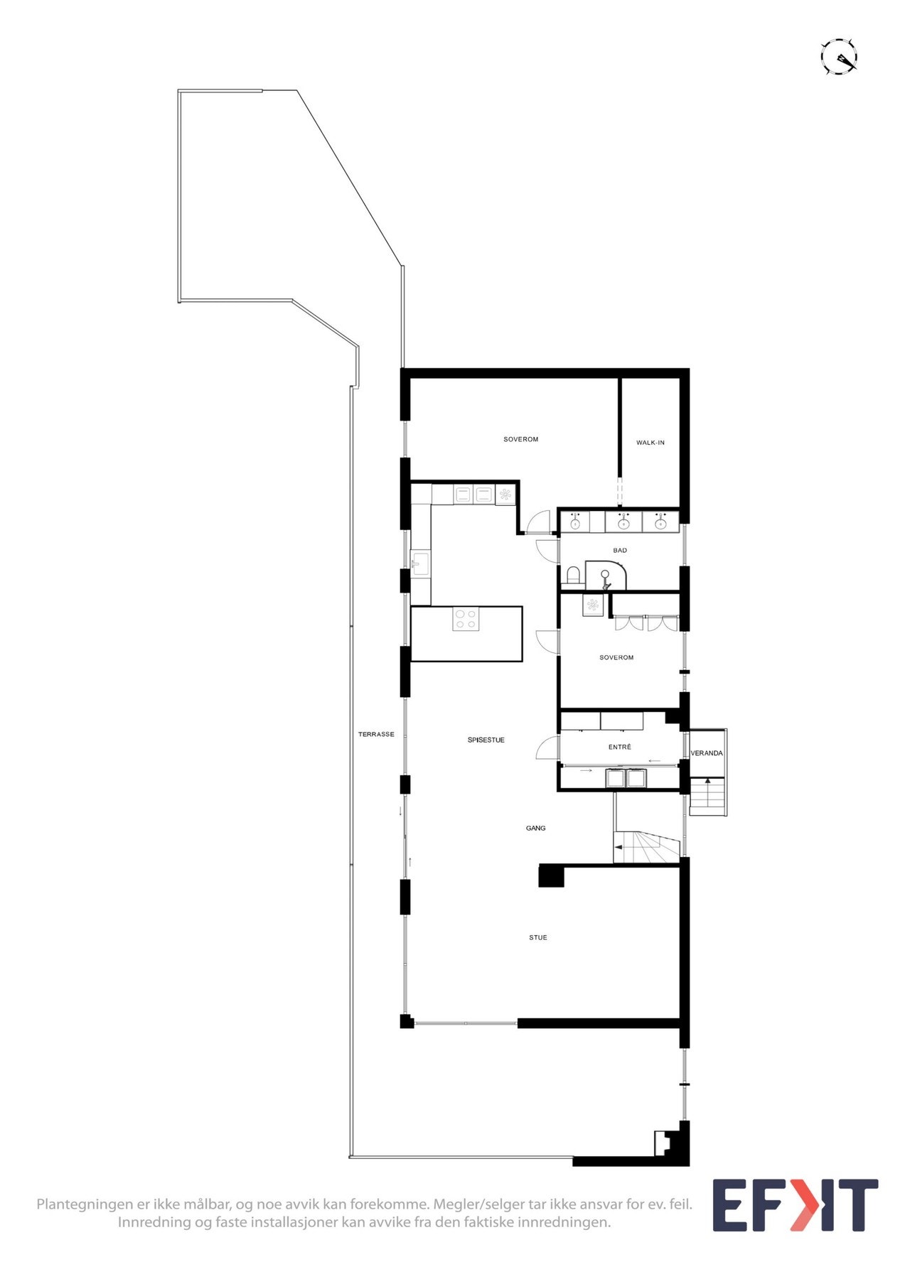 2D Plantegning - 1.etasje. Galleribilde