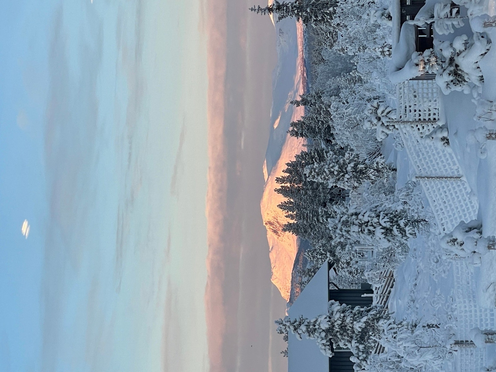 Utsikt fra terrasse vinter (privat bilde) Galleribilde
