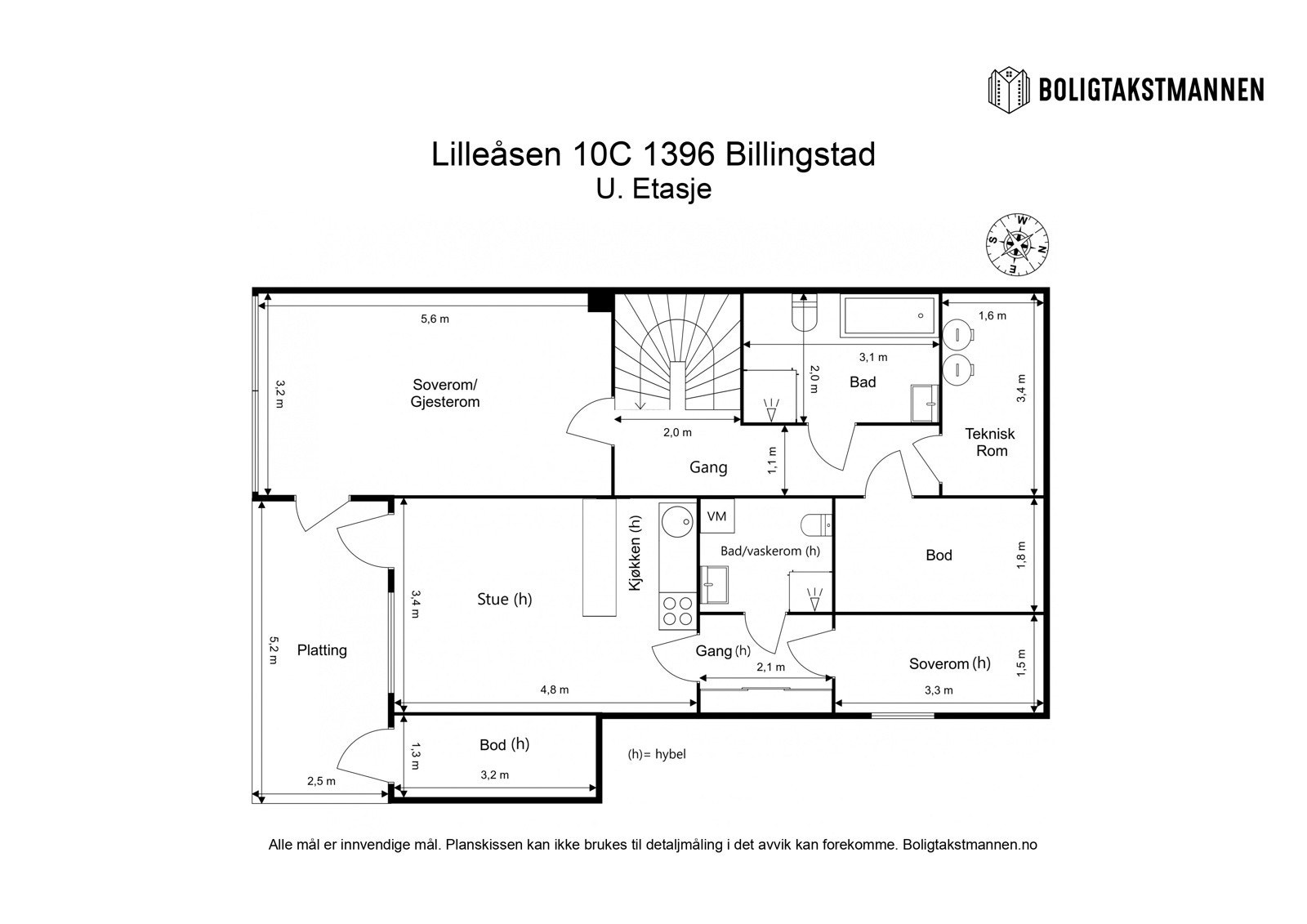 Plantegning underetasje. Galleribilde