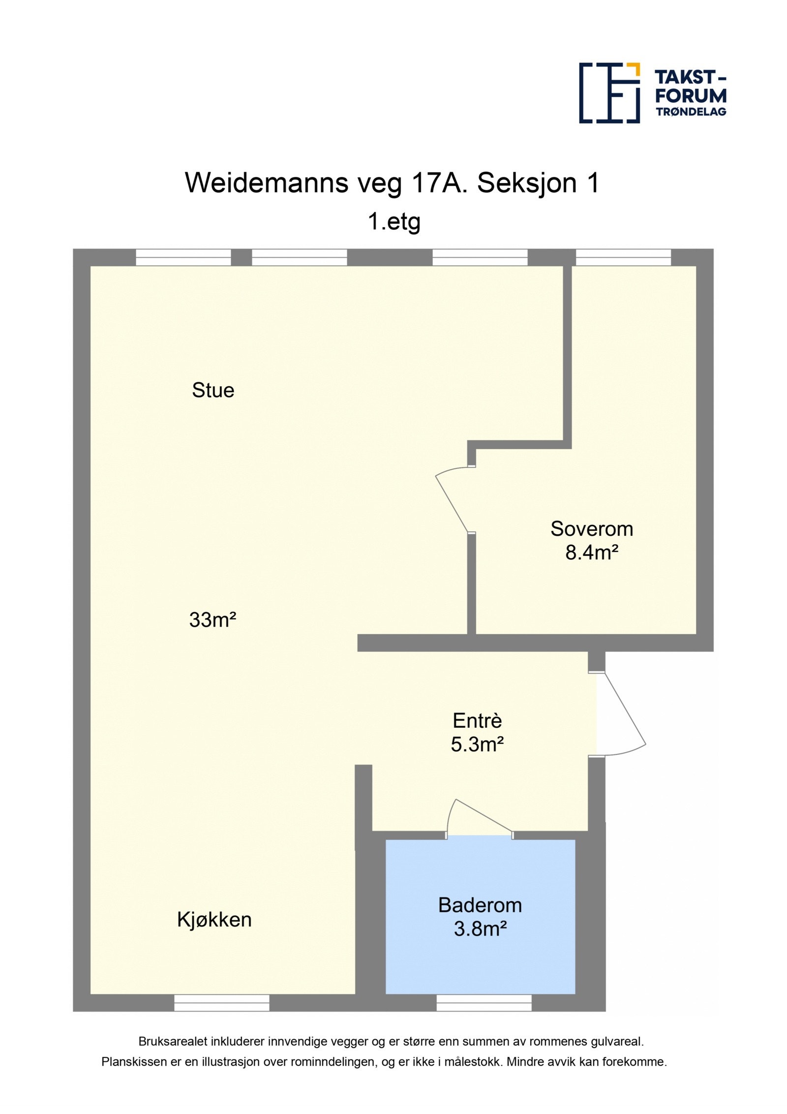 Planskisse første etasje. Galleribilde