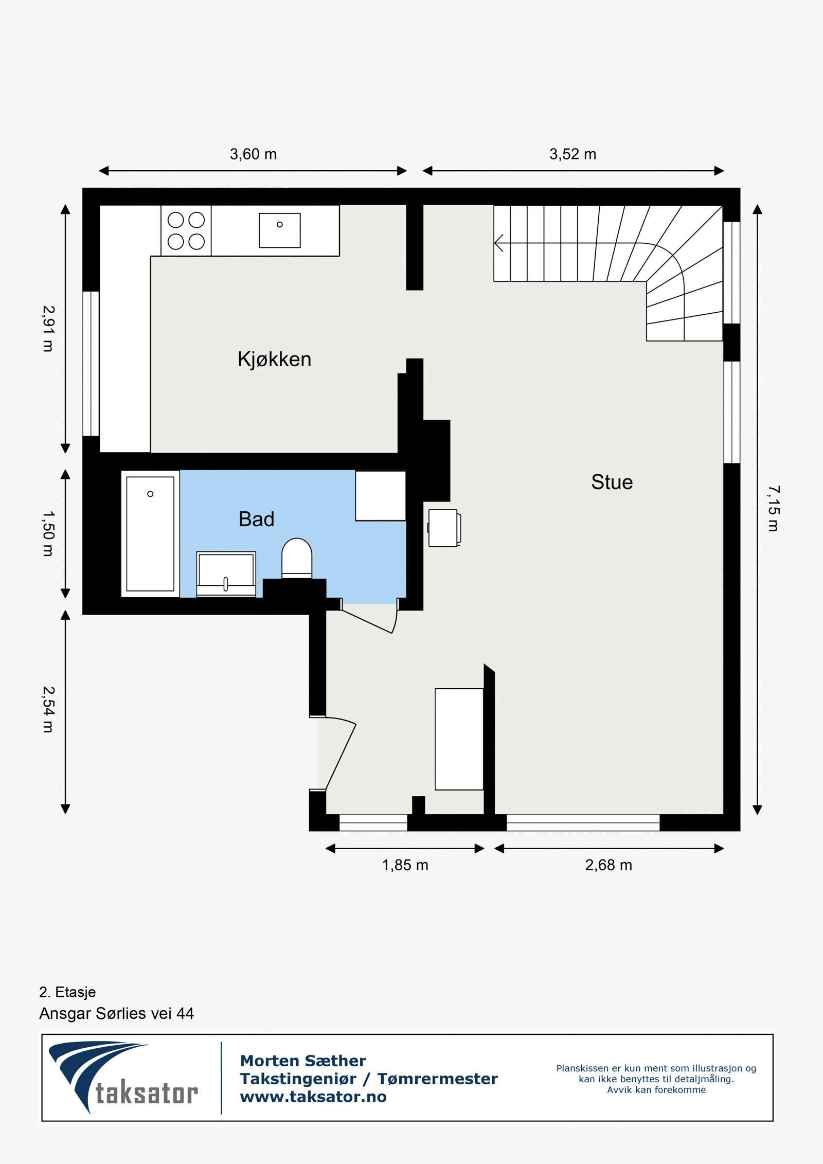 Plantegning av 2. etasje Galleribilde