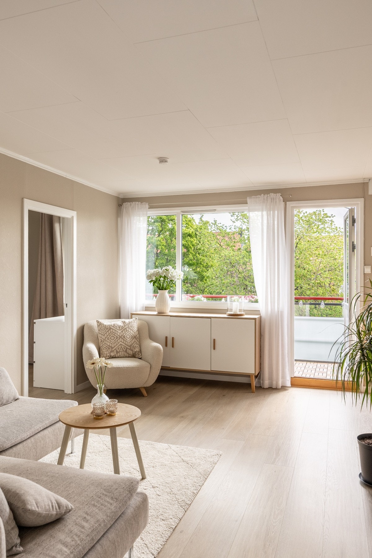 Det er slitesterke laminatgulv. Galleribilde