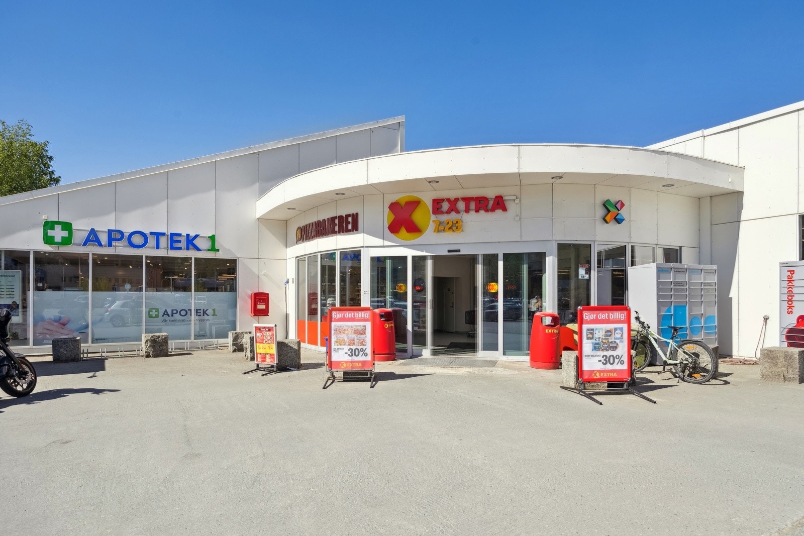 I sentrum av Melhus finner man flere dagligvarebutikker. Galleribilde