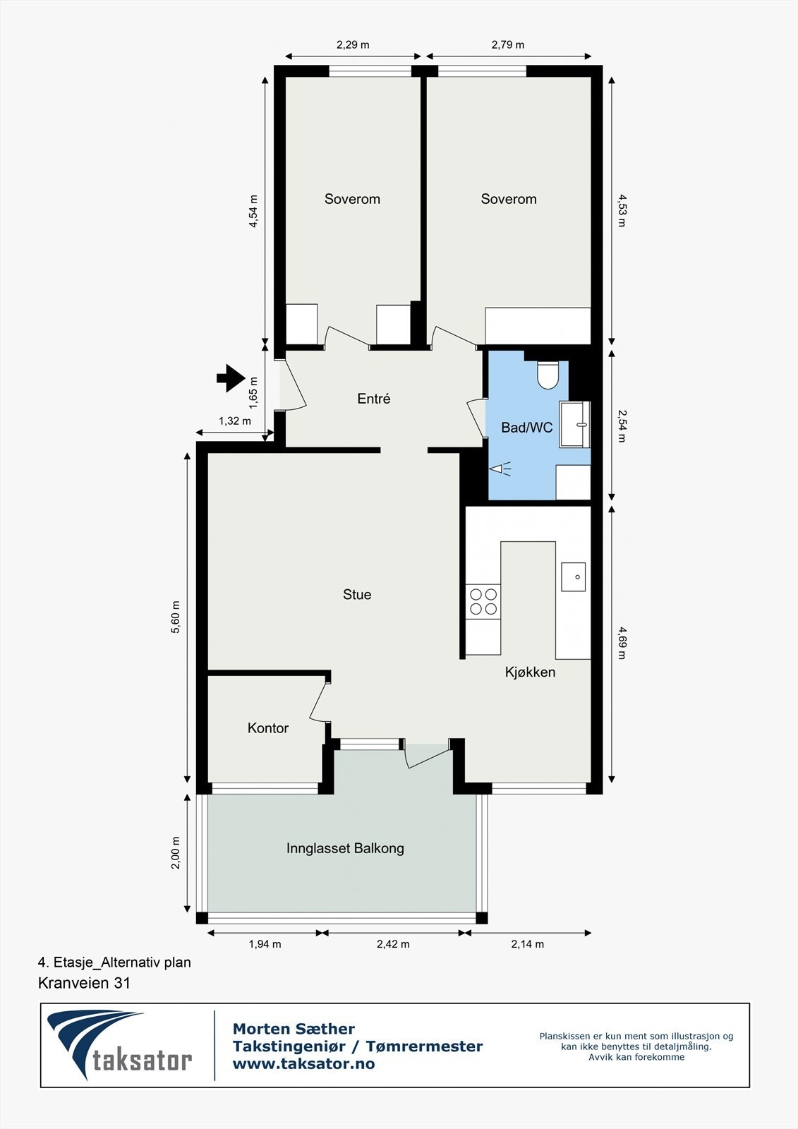 Flere beboere etablerer et ekstra rom i stuen som kontor eller barnerom/gjesterom Galleribilde