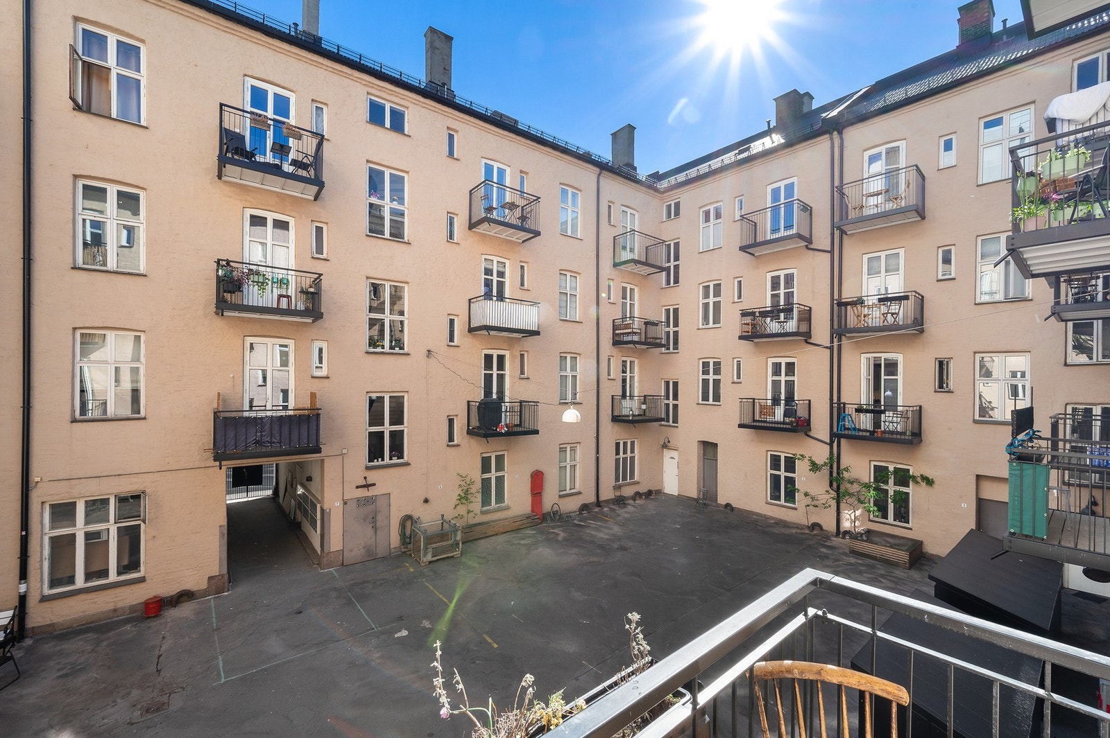 Utsyn fra balkongen Galleribilde