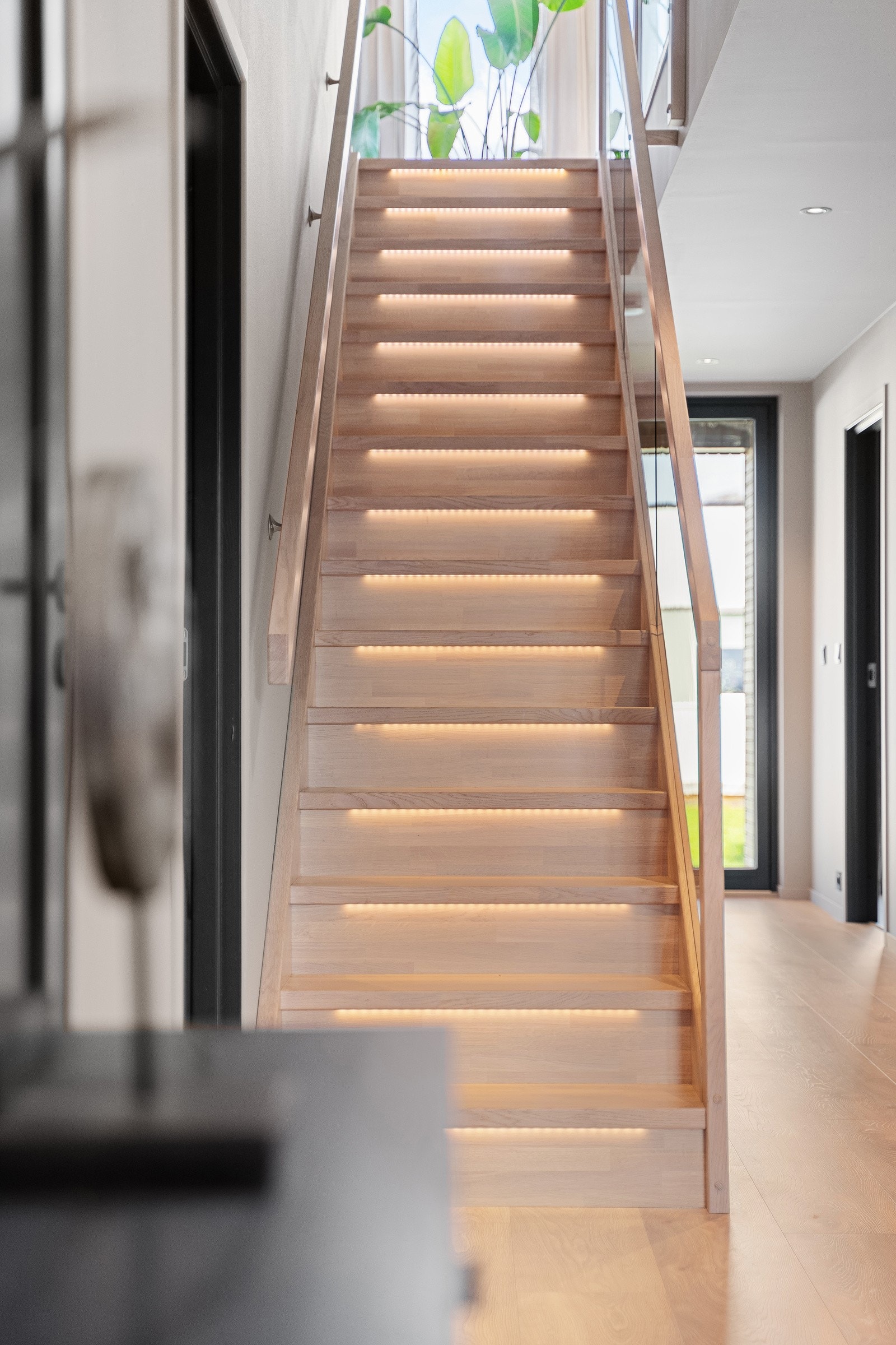Lekker trapp med belysning. Galleribilde