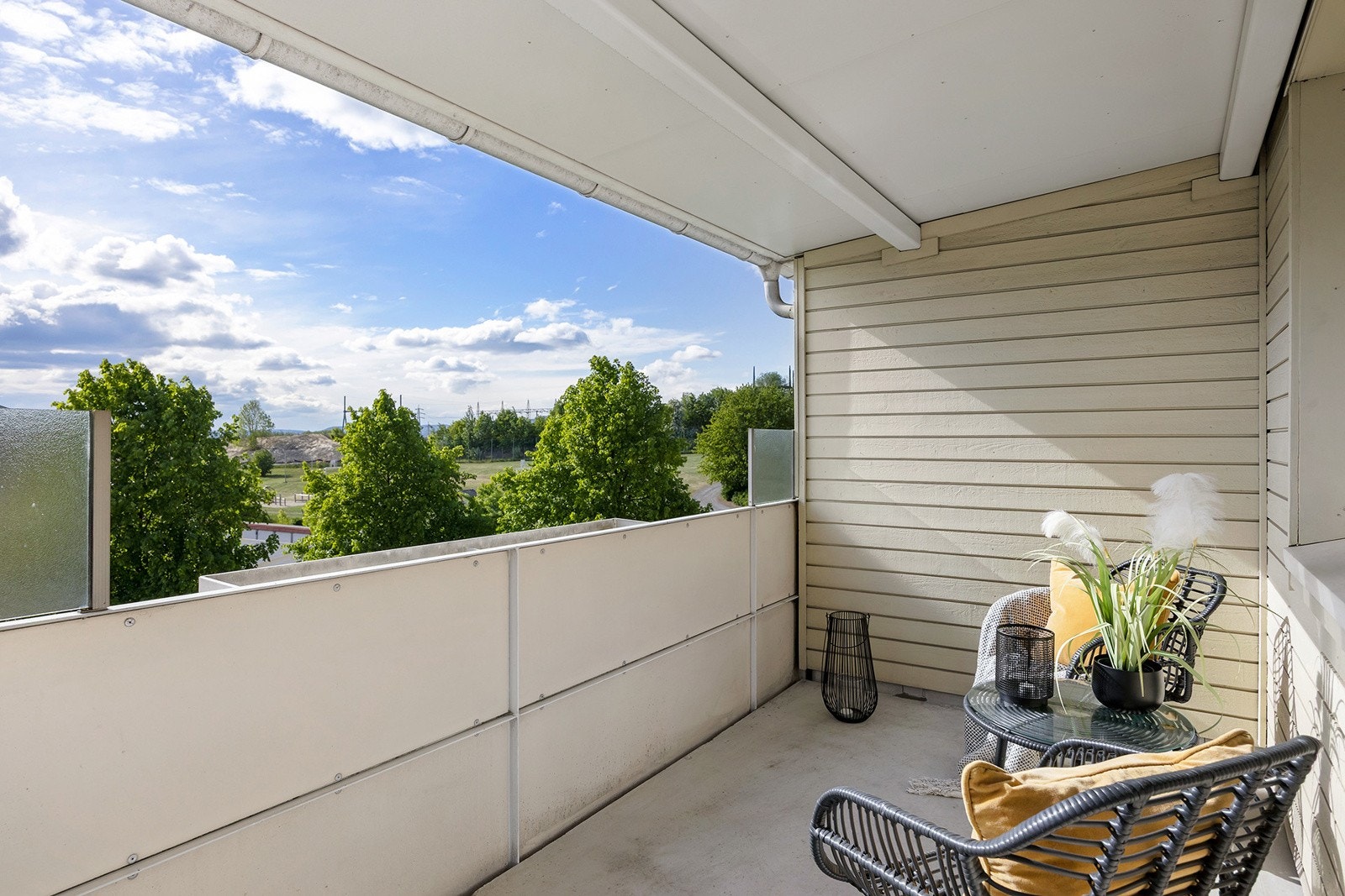 Fint utsikt fra balkongen Galleribilde