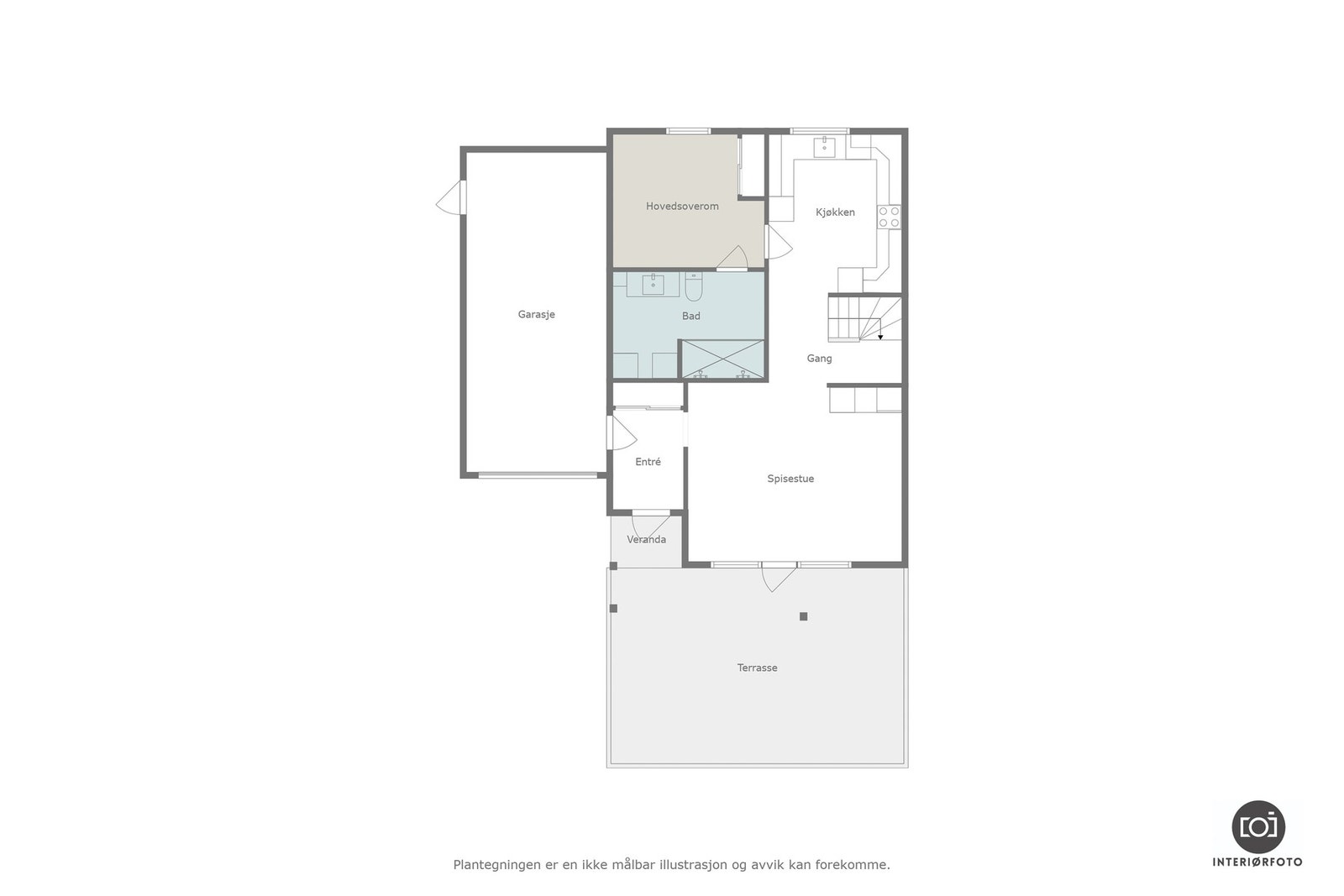 Plantegning hovedetasje Galleribilde