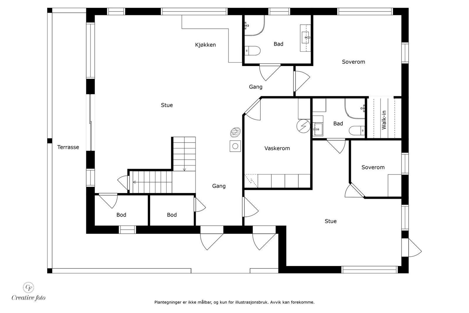 Planillustrasjon av 1.etg. Galleribilde