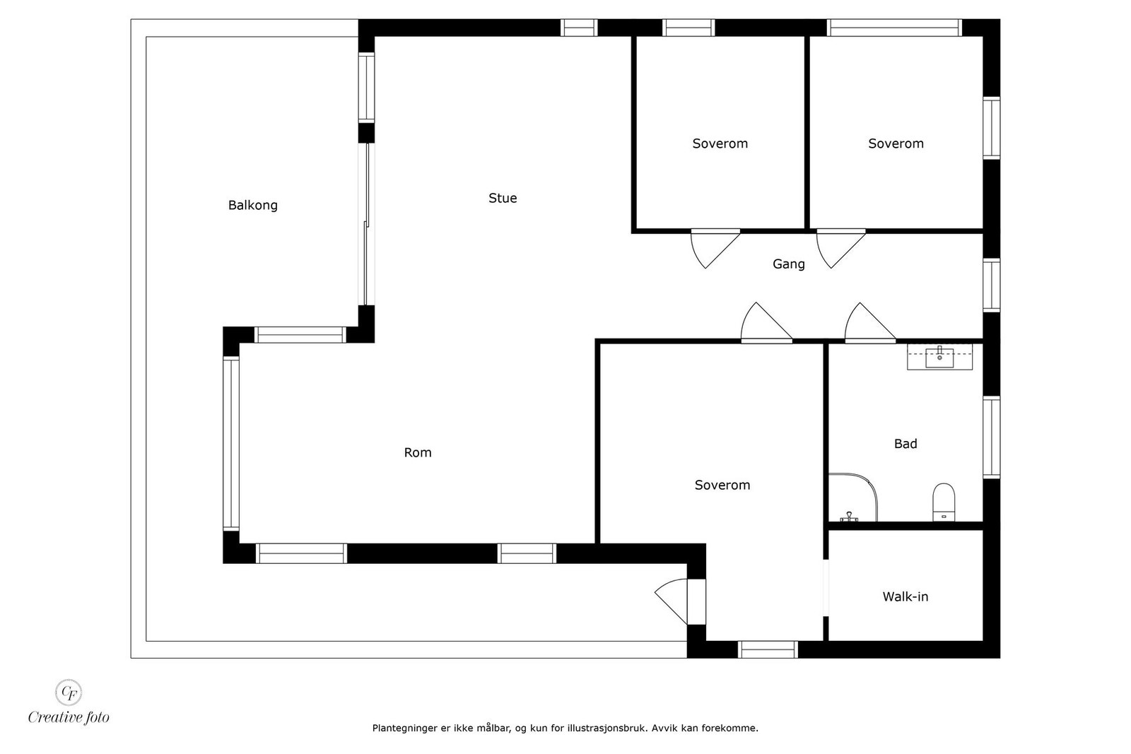 Planillustrasjon av 2.etg. Galleribilde