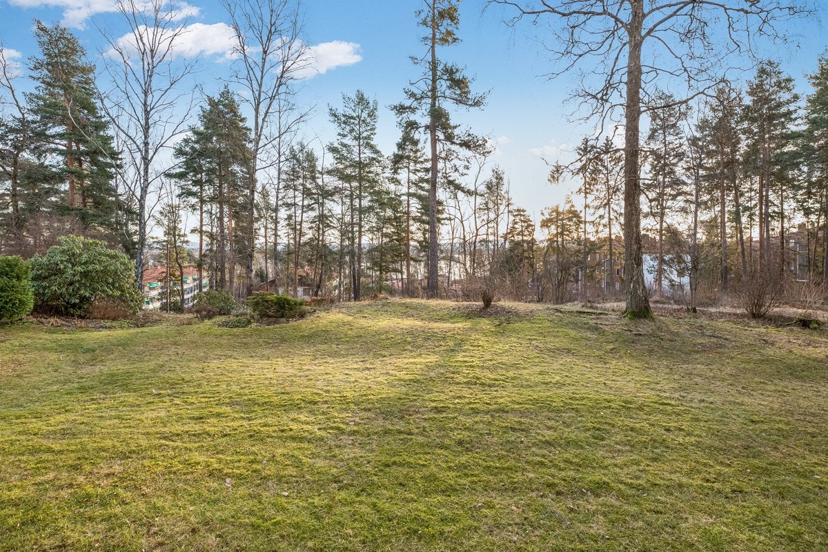 Leiligheten vender mot grønne fellesarealer på baksiden av bebyggelsen Galleribilde