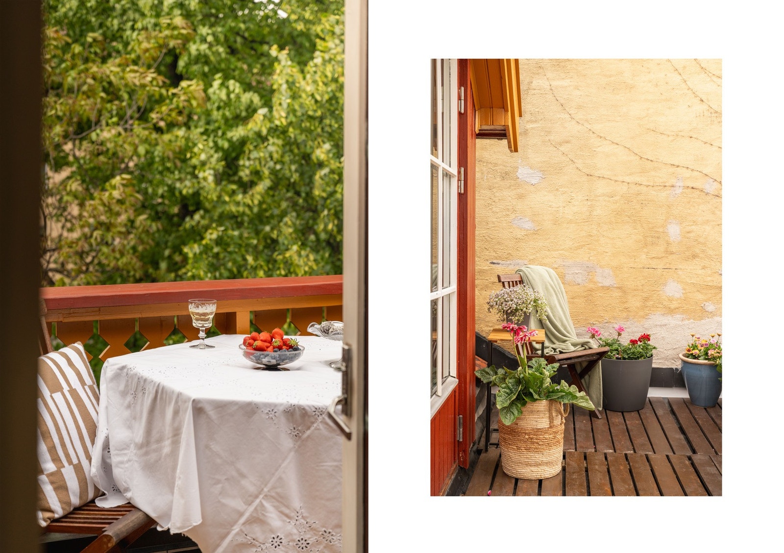 Fra verandaen er det utsikt mot den meget pent opparbeidede bakhagen. Galleribilde