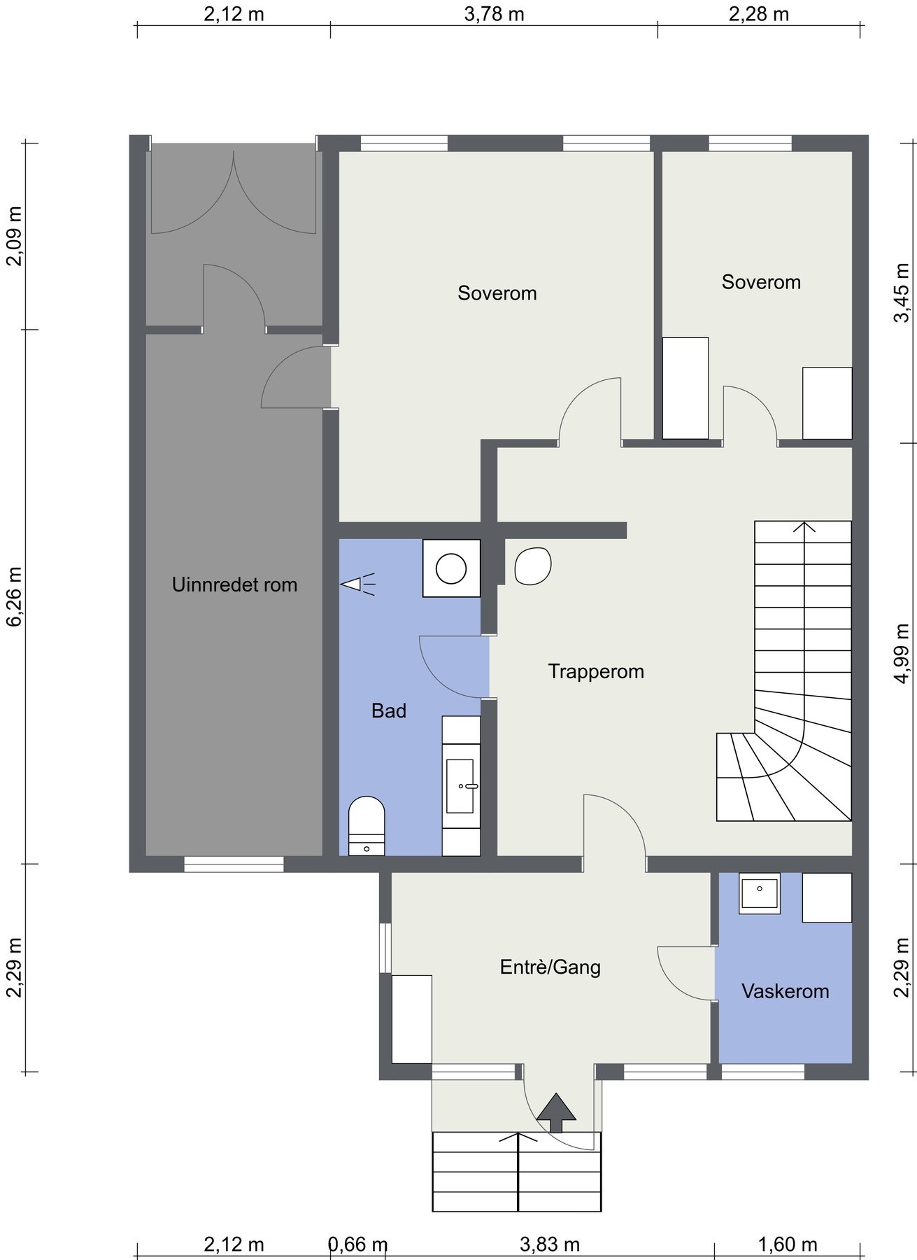 Plantegning 1. etasje. Galleribilde