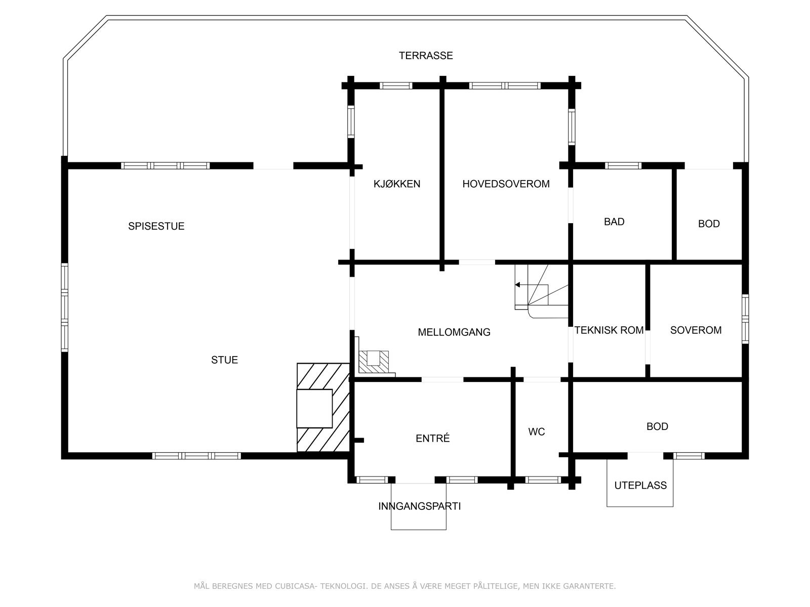 Plantegning 1.etasje Galleribilde