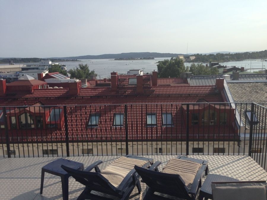 Utsikt fra solsengene Galleribilde