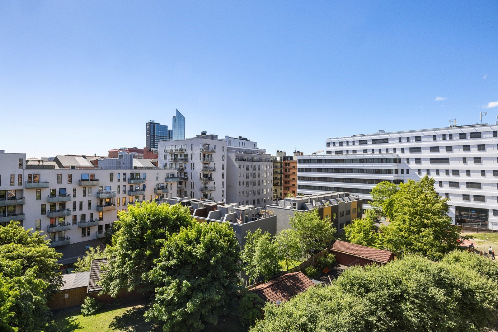 Flott utsikt fra terrassen Galleribilde