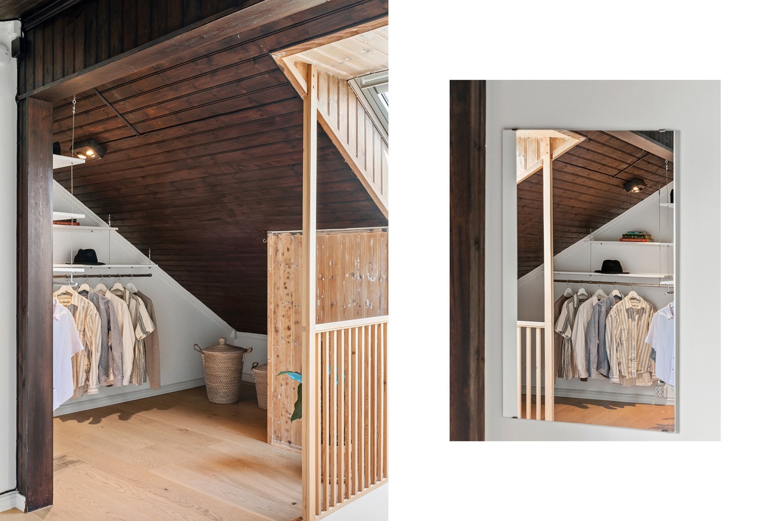 Stor åpen garderobeløsning Galleribilde