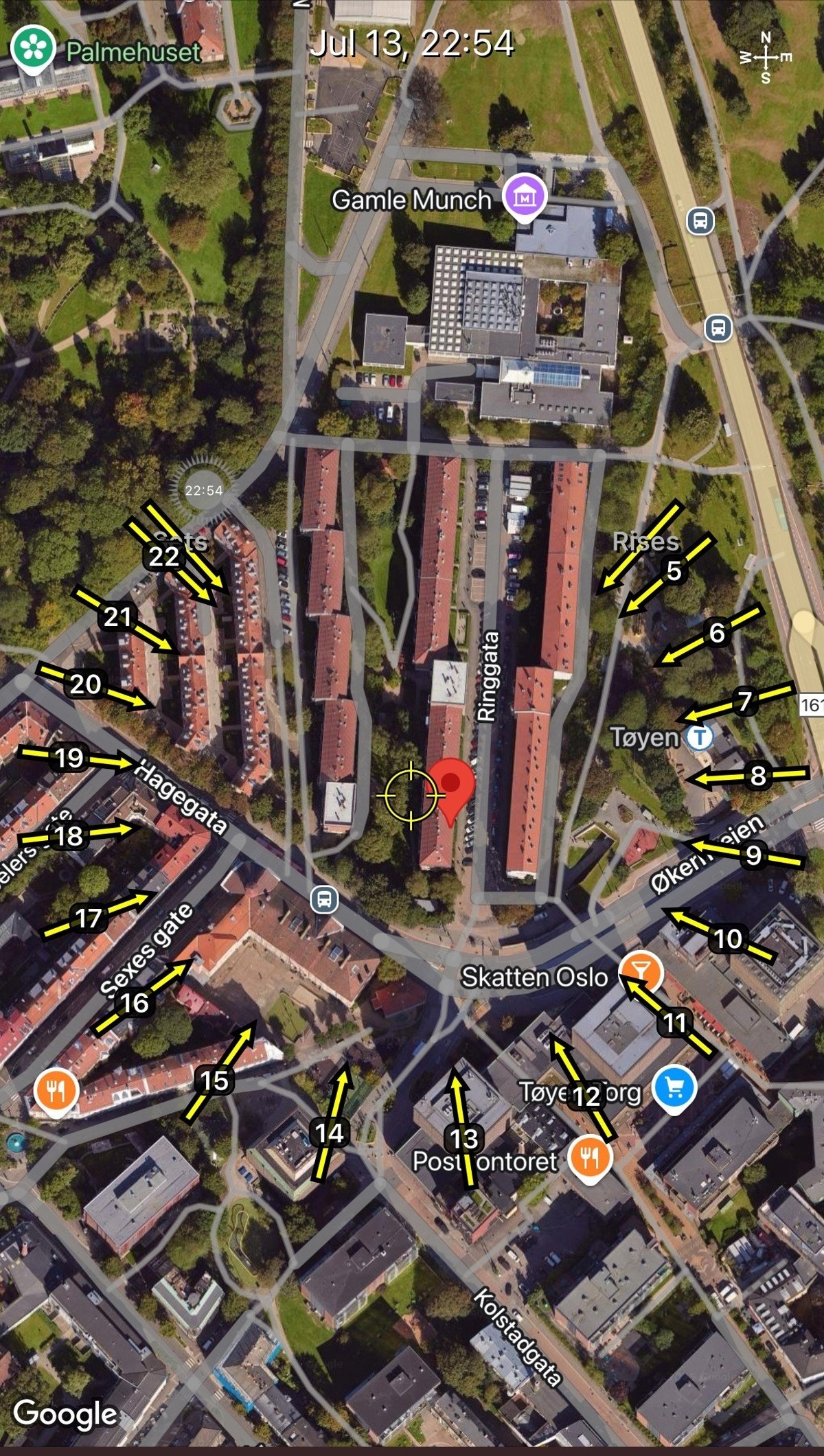 Solkart som vise solens bane på sommerstid. Galleribilde