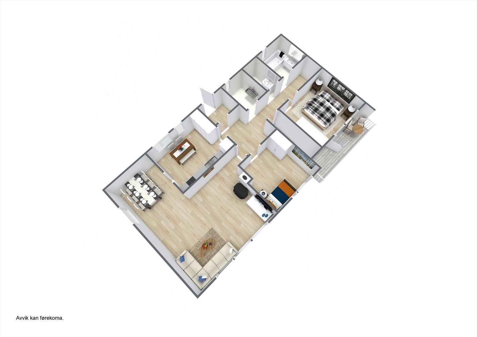 Planteikning 3D 1.etg. Galleribilde