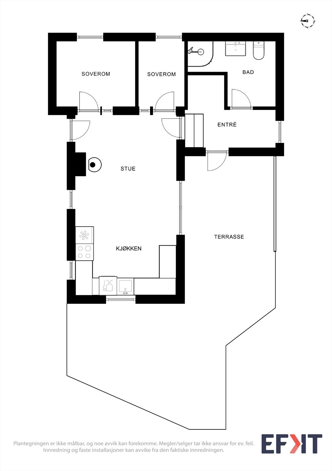 Plantegning 1. etasje Galleribilde