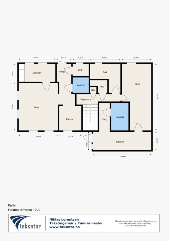 Plantegning underetasje. Galleribilde