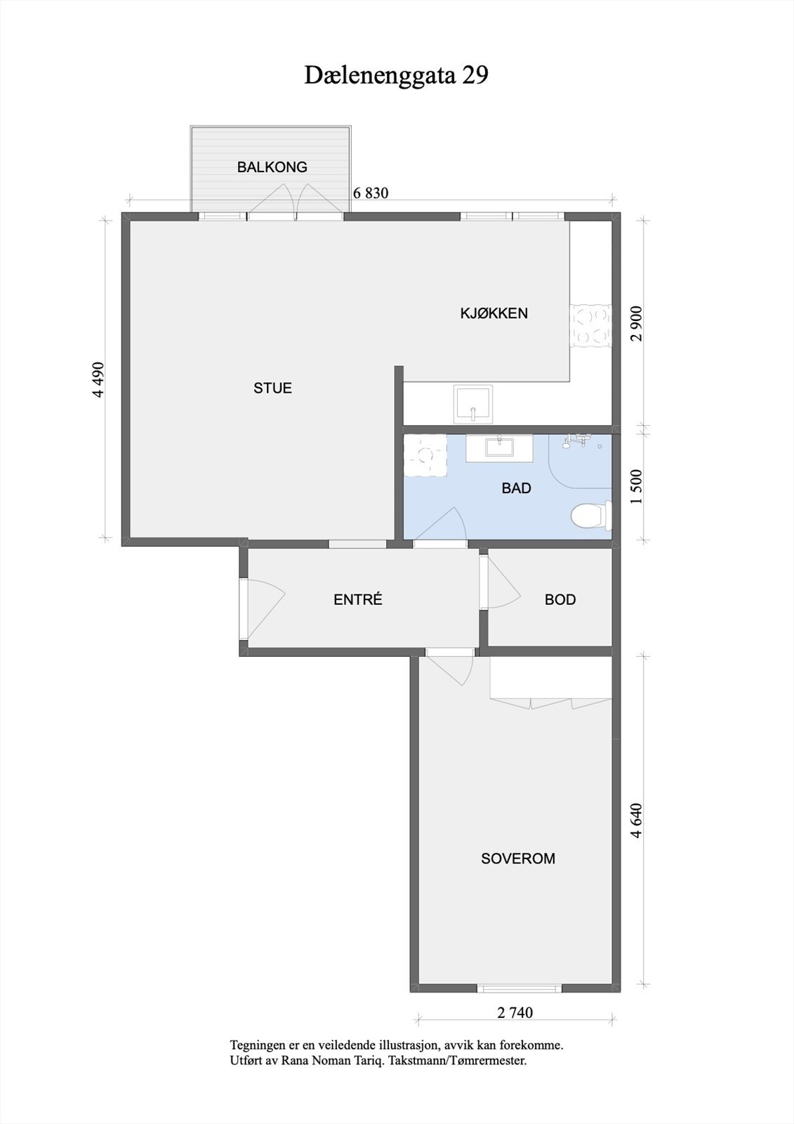 Plantegning 4. etasje. Galleribilde