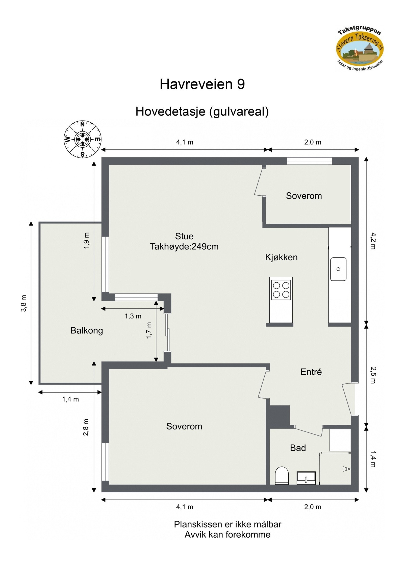 Alternativ plantegning med en sovealkove/sov2 Galleribilde