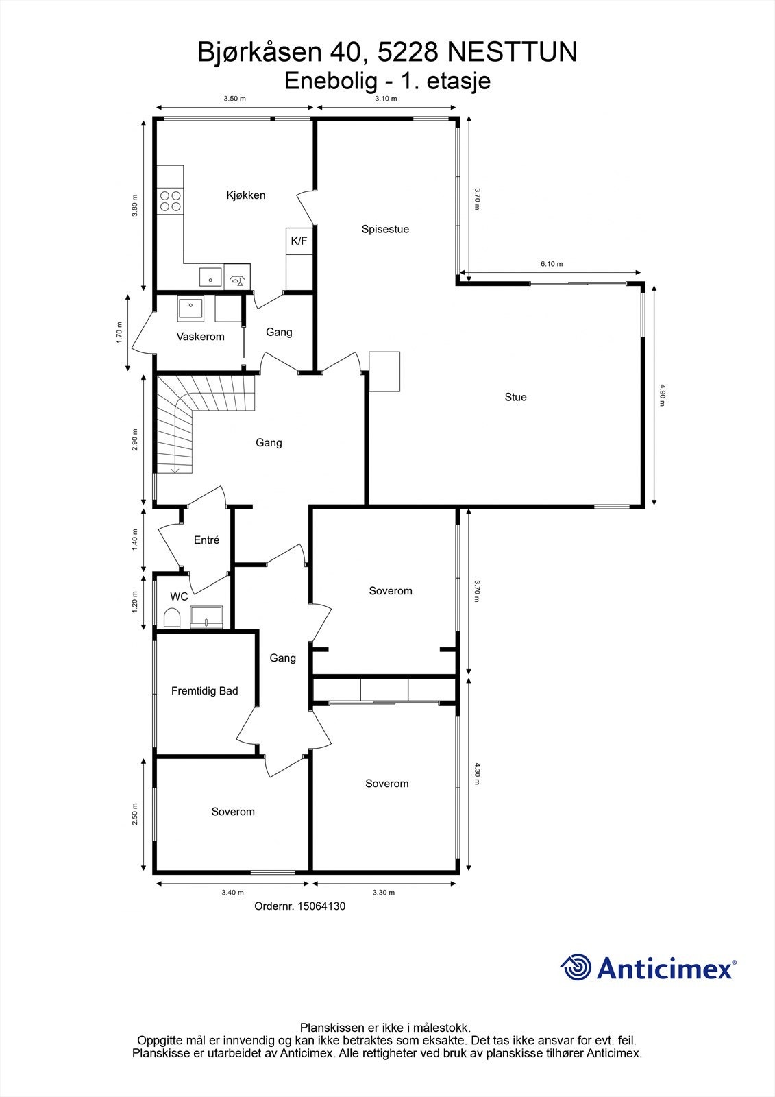Plantegning 1 etasje. Galleribilde