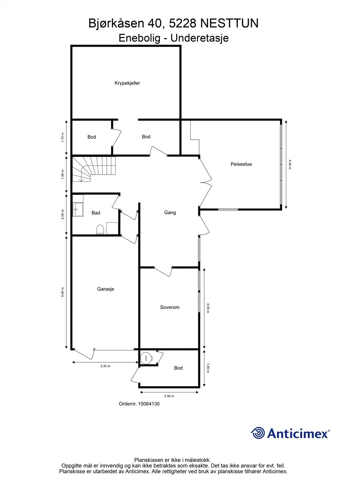 Plantegning under etasjen. Galleribilde