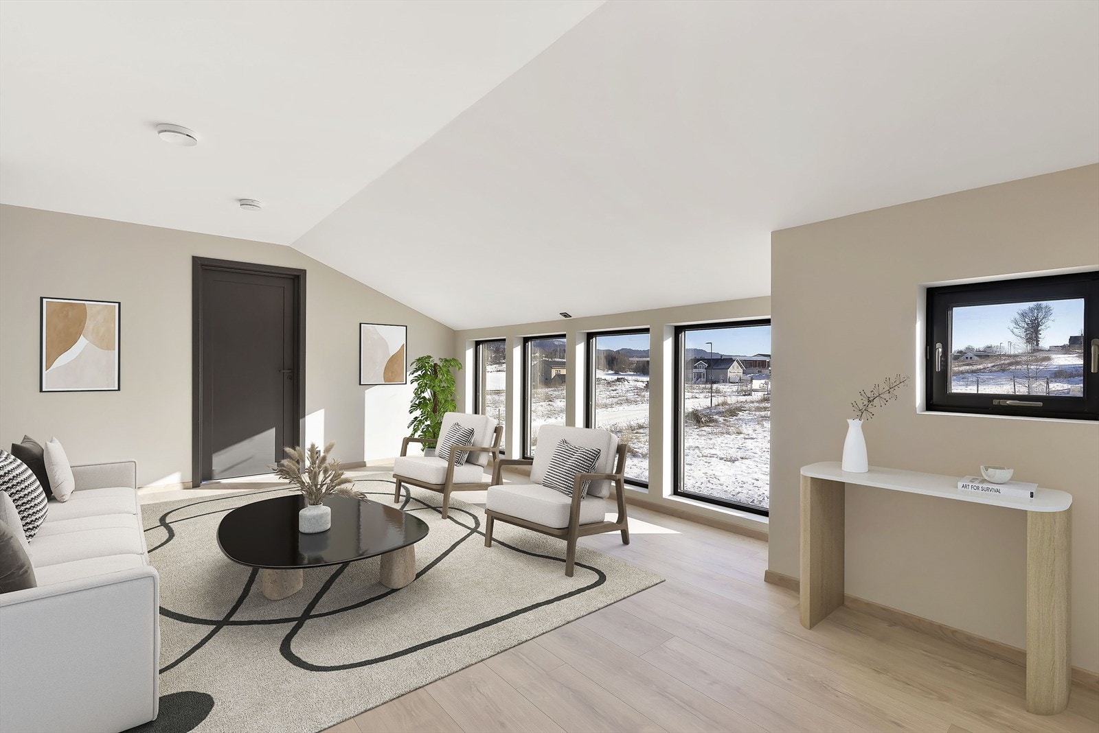 Stor loftstue i 2. etasje - Bildet er digitalt møblert Galleribilde