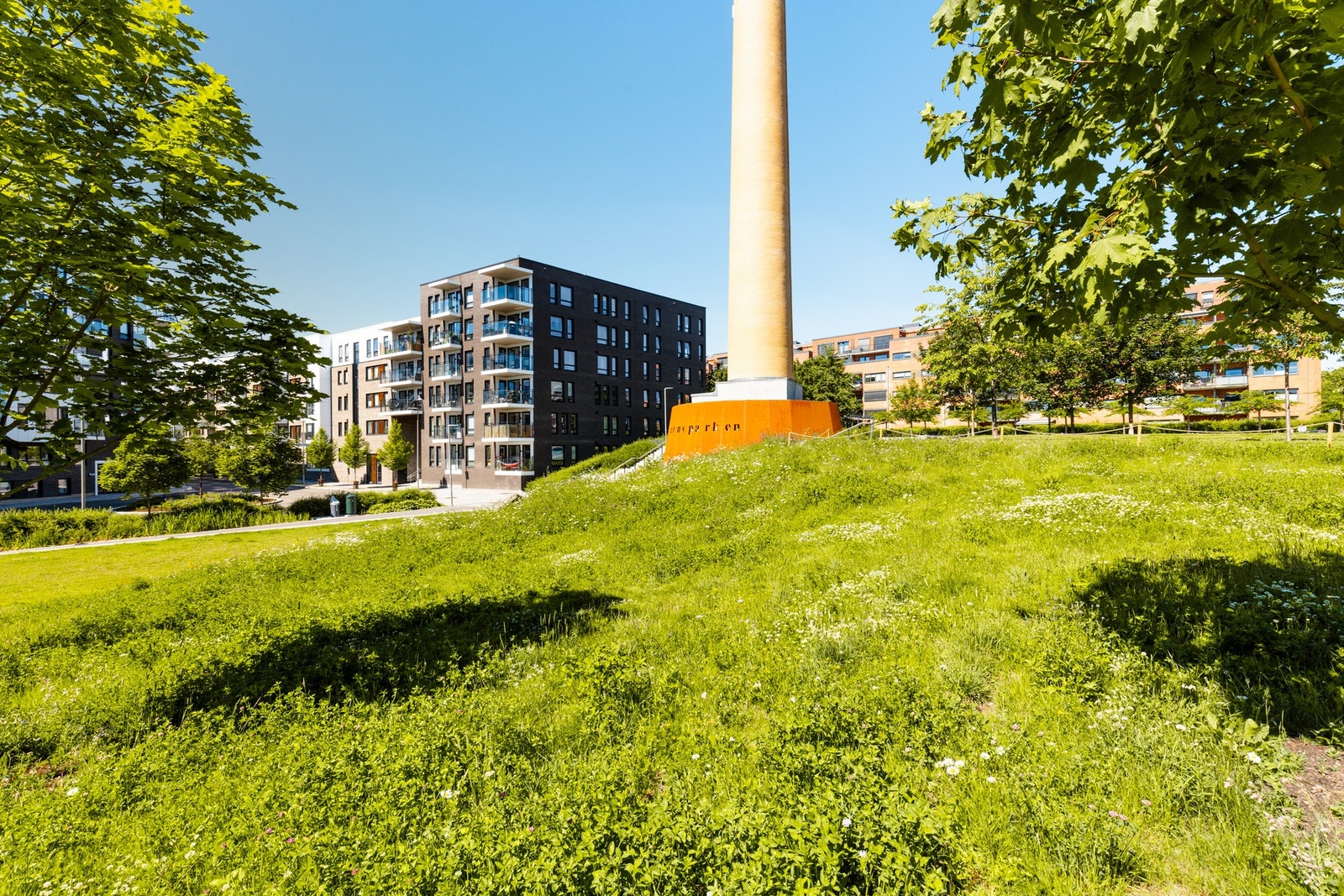Det er et bilfritt, barnevennlig og sosialt nabolag. Galleribilde