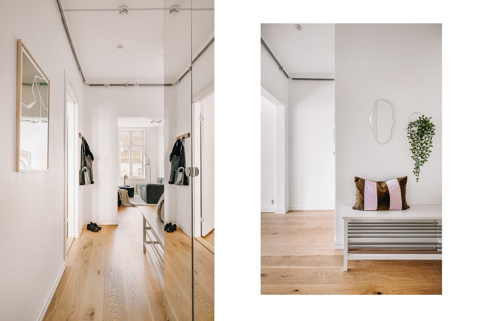 Leiligheten ønsker deg velkommen med en romslig og lys entré som gir et umiddelbart godt førsteinntrykk. Galleribilde