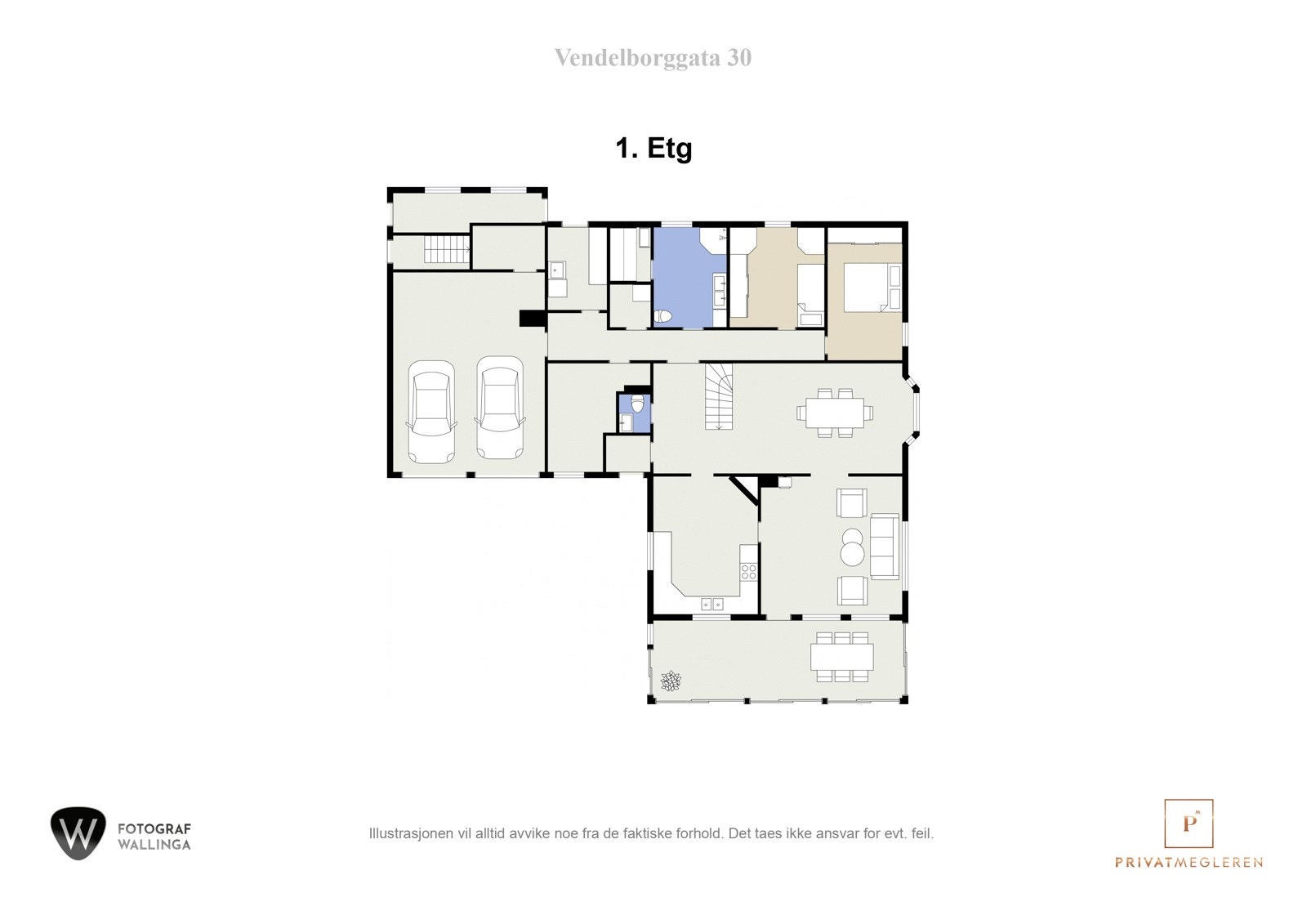 Plantegning 1. etasje Galleribilde