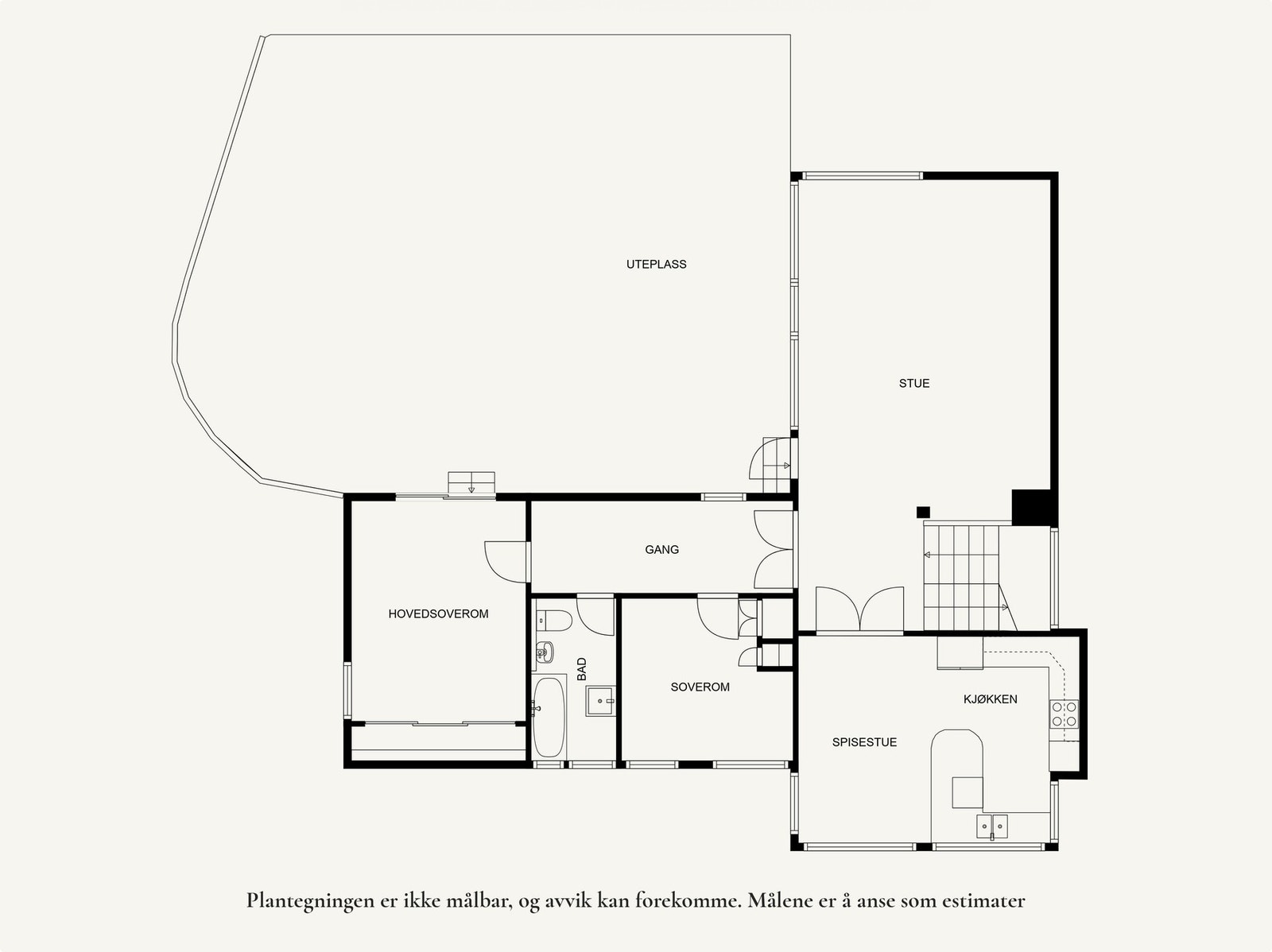 Plantegning førsteetasje. Galleribilde
