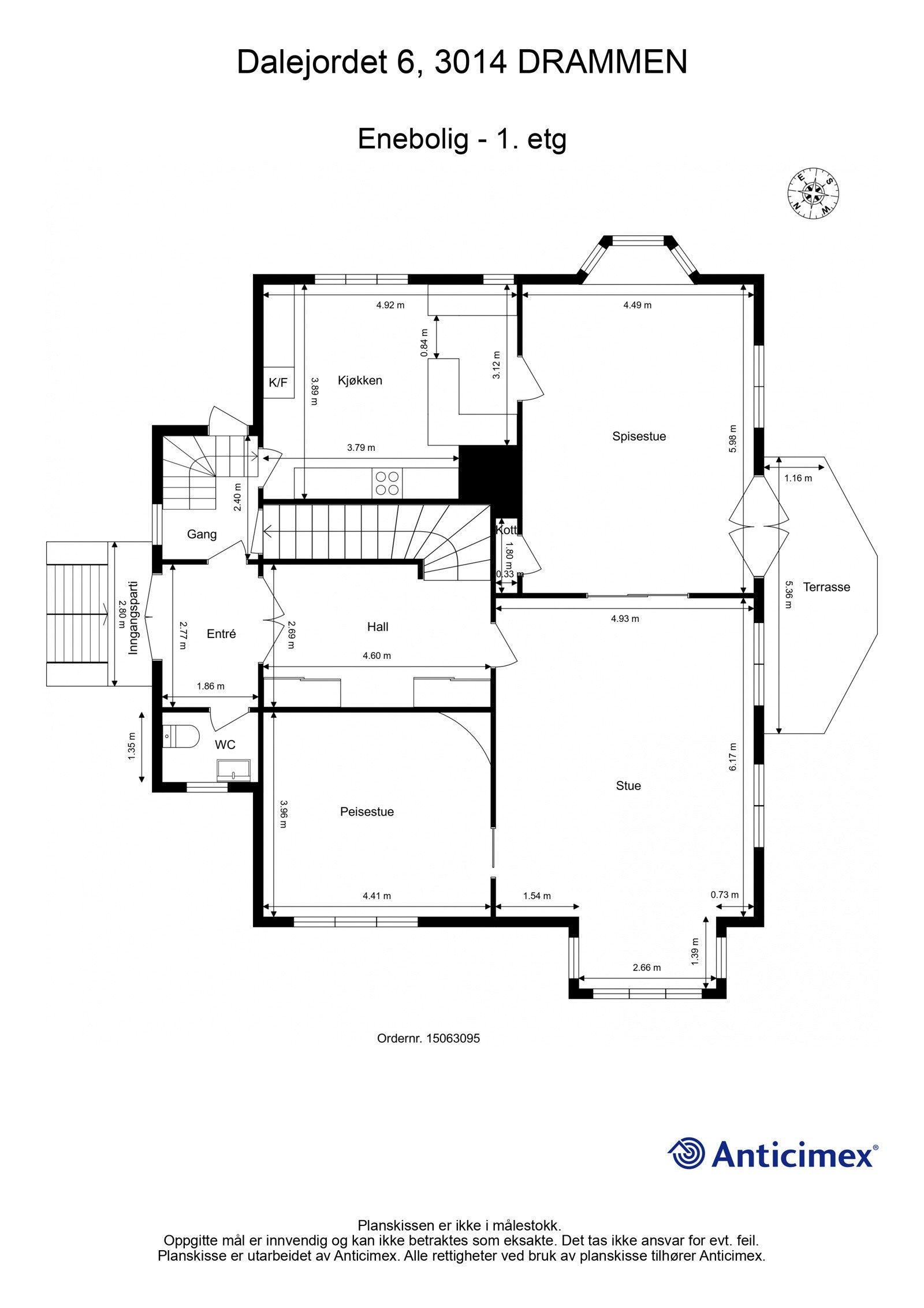 Plantegning 1.etg. Galleribilde