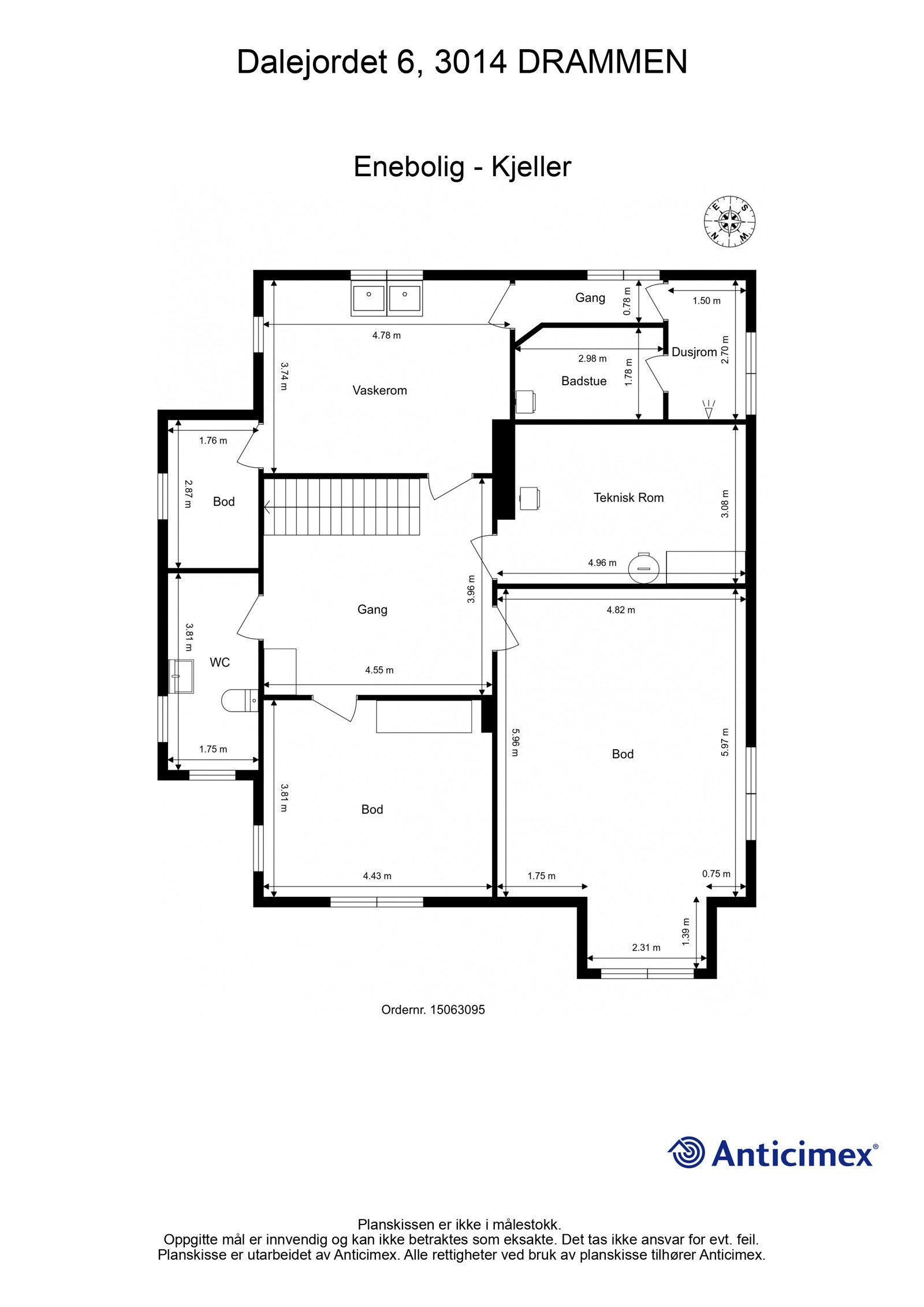 Plantegning kjeller Galleribilde