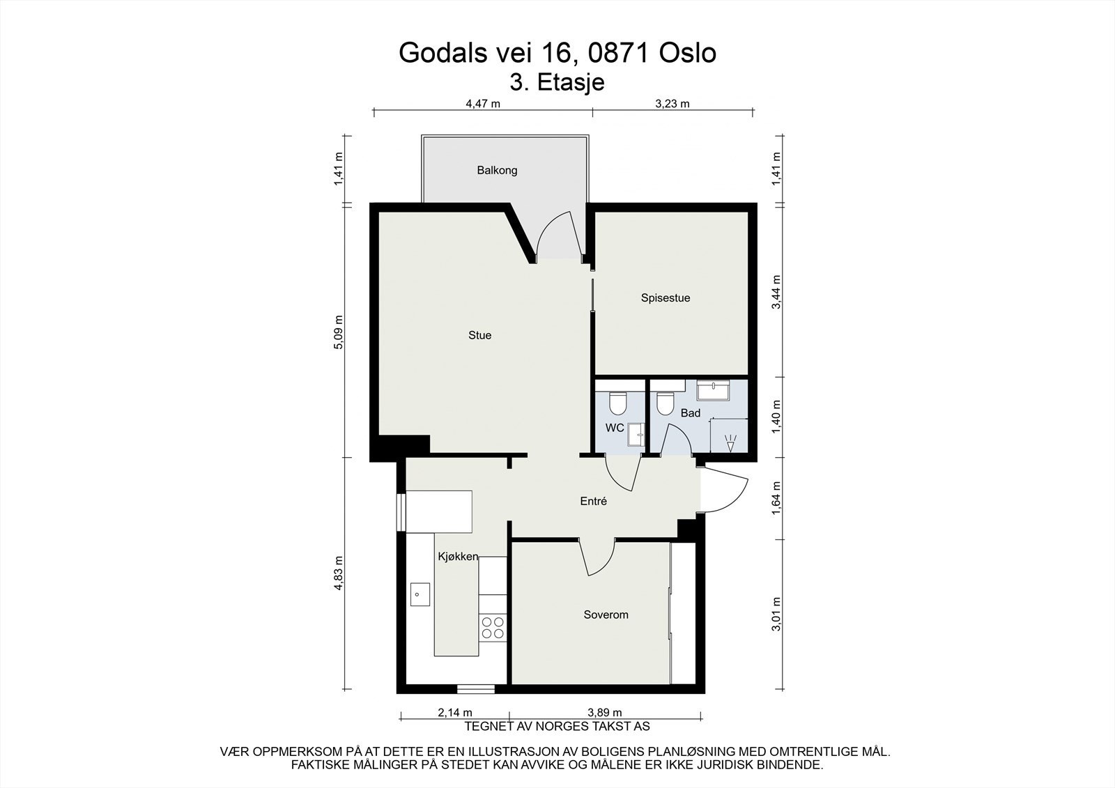 Vi starter med plantegningen slik at du får orientert deg i boligen. Galleribilde