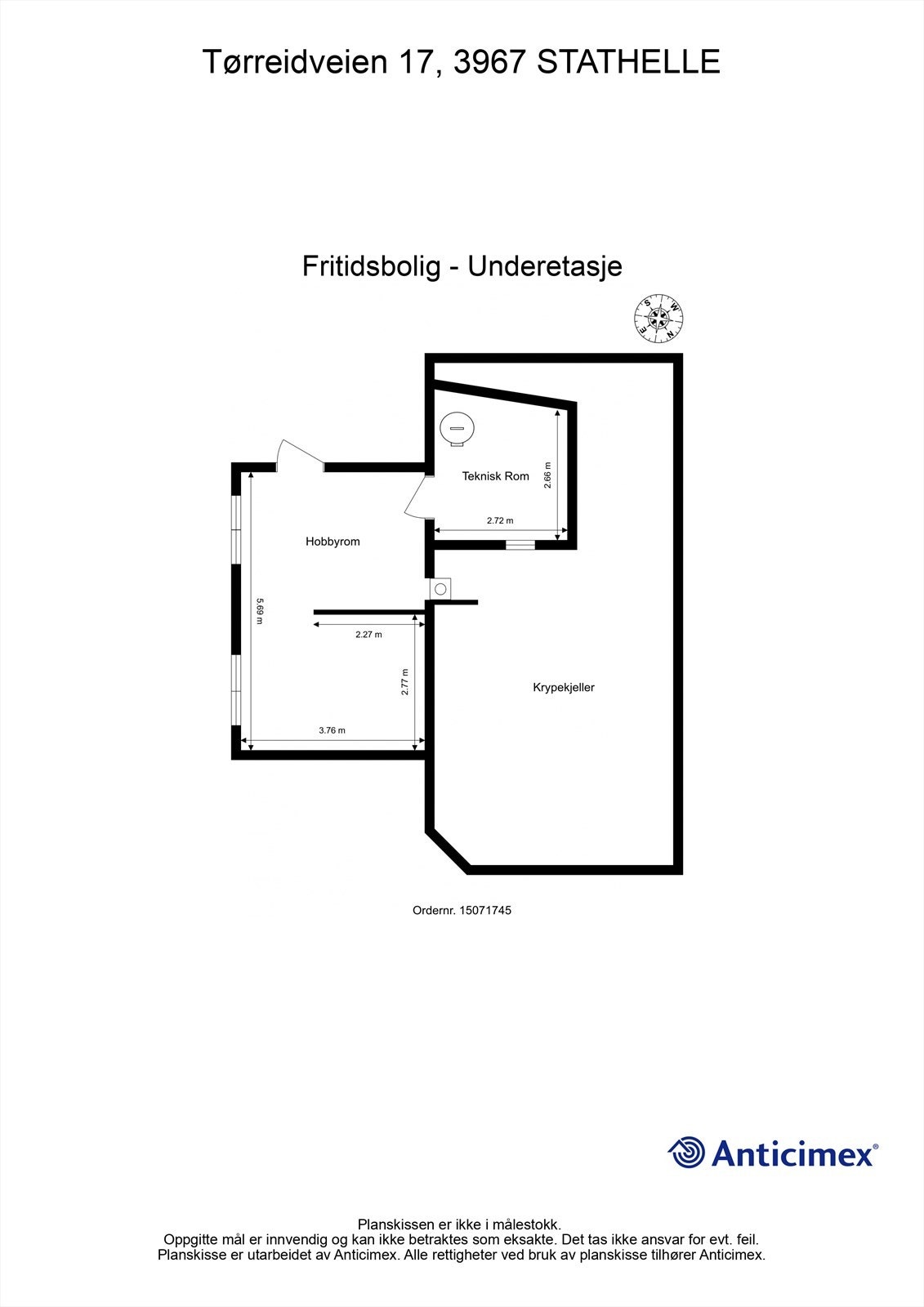 Plantegning- underetasje Galleribilde