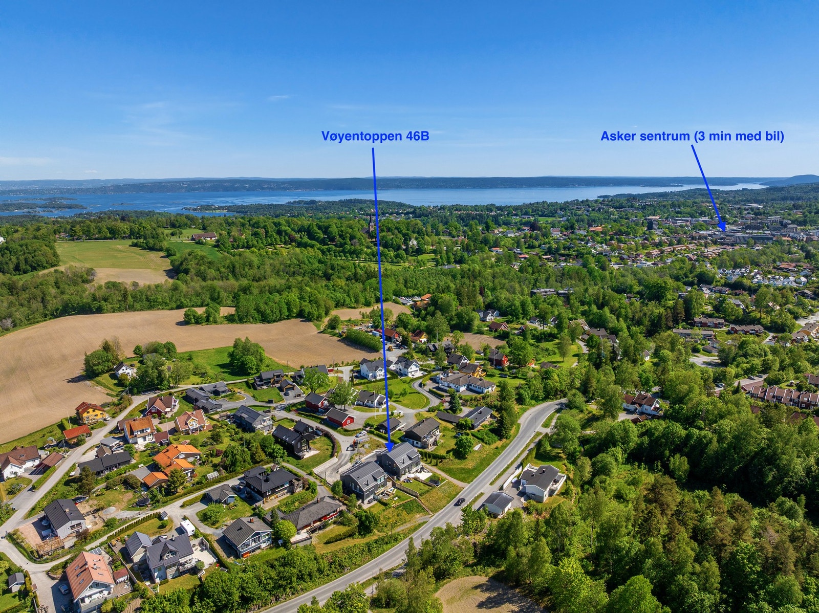 Vøyentoppen ligger idyllisk og landlig til selv om Asker sentrum kun er 2 km unna. Galleribilde