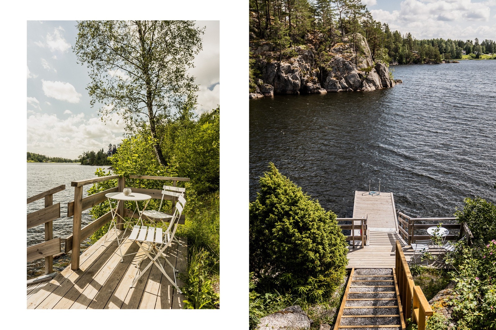 Flott badebrygge like nedenfor hytten - et herlig sted å rusle ned til på morgenkvisten eller når solen steker. Galleribilde