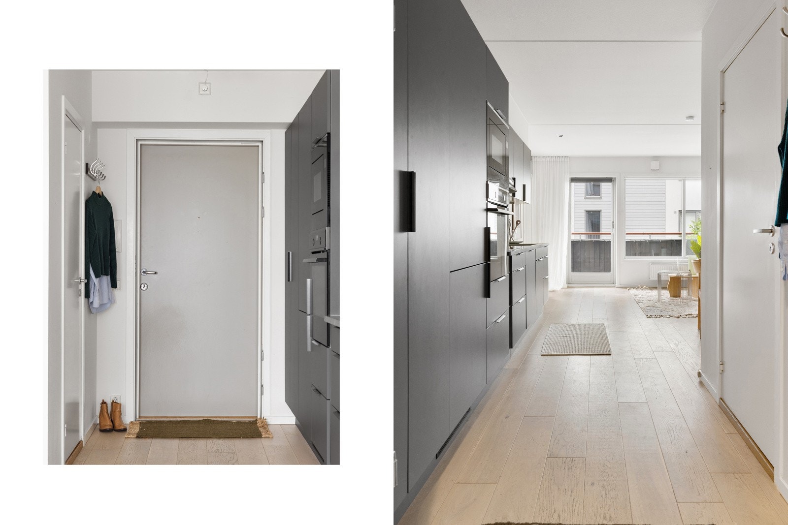 Velkommen inn! innbydende entré som gir et godt inntrykk av boligen. Det er plass til ytterjakker og sko i entré. Galleribilde