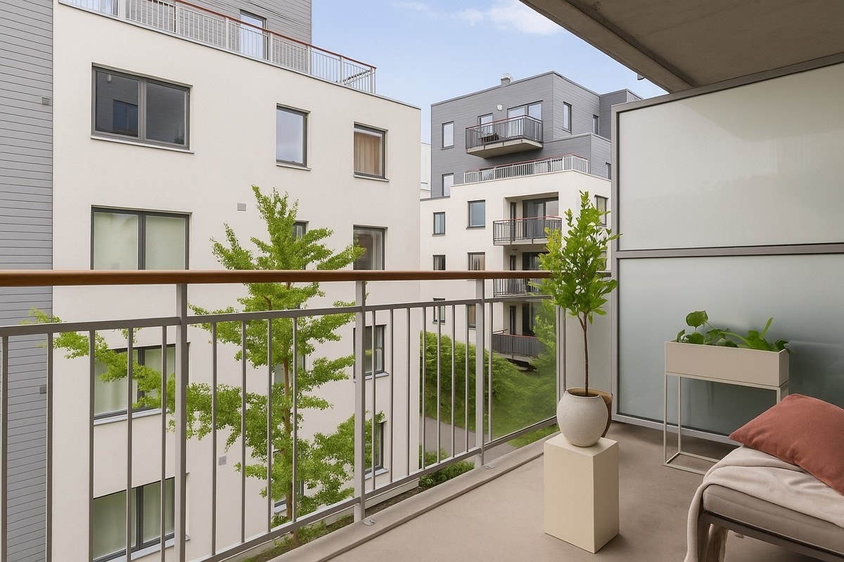 Her ligger du høyt og fritt til i byggets 5. etasje med heisadkomst. Galleribilde