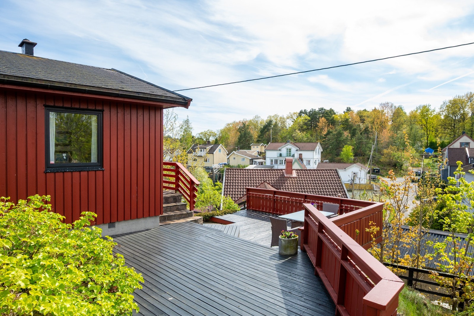 Uteplassene ligger usjenert fra naboene og forbipasserende. Galleribilde