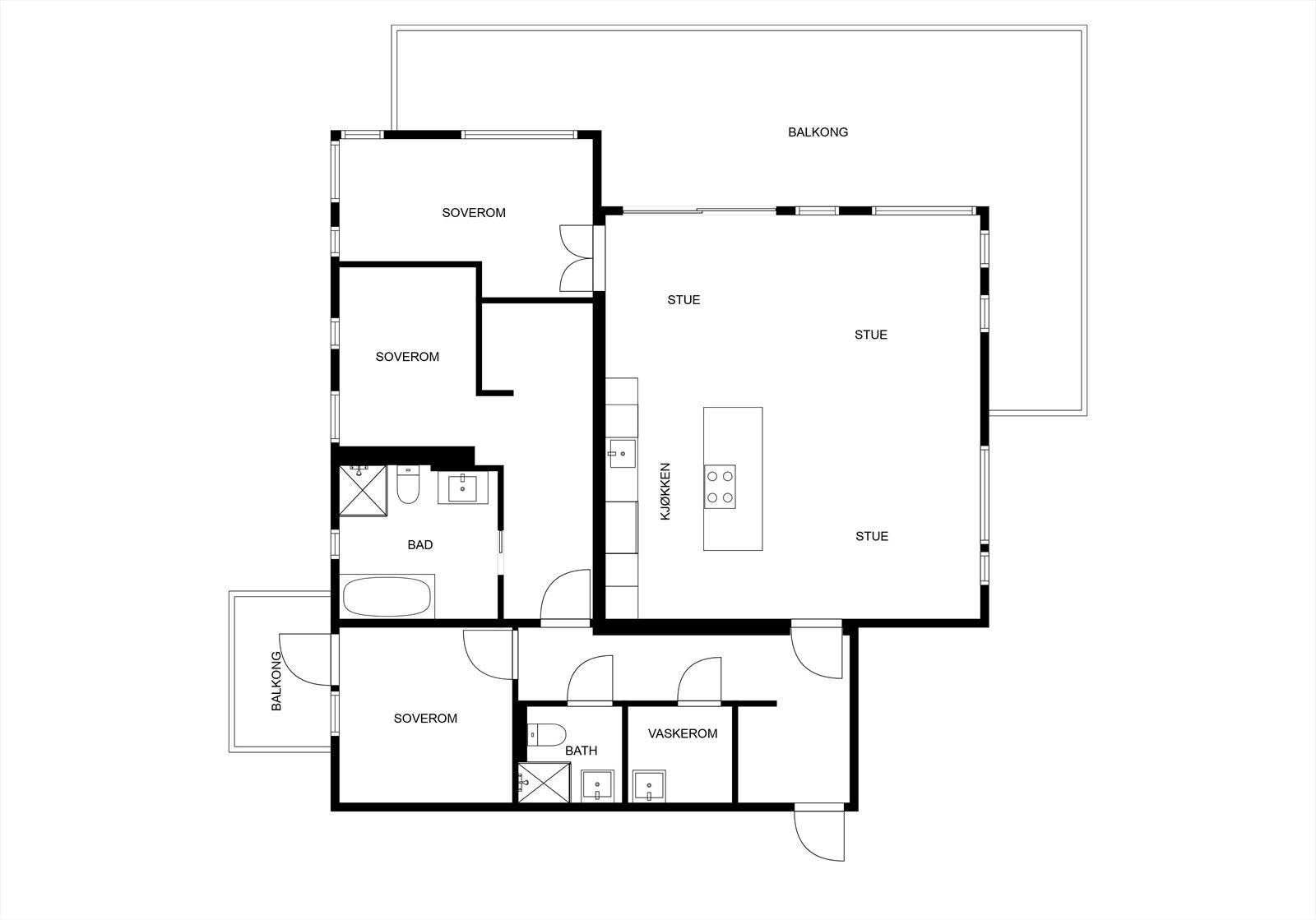 Soverom fra stue er godkjent som tv-stue Galleribilde