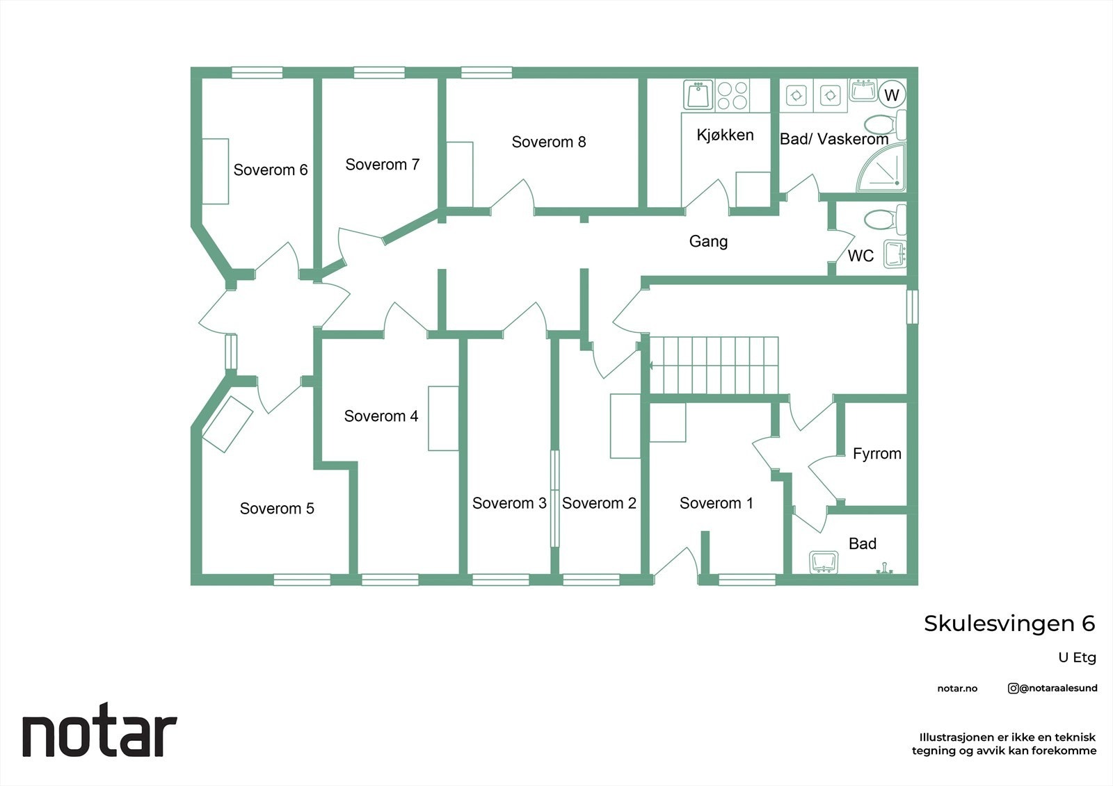 Planløsning underetasje Galleribilde