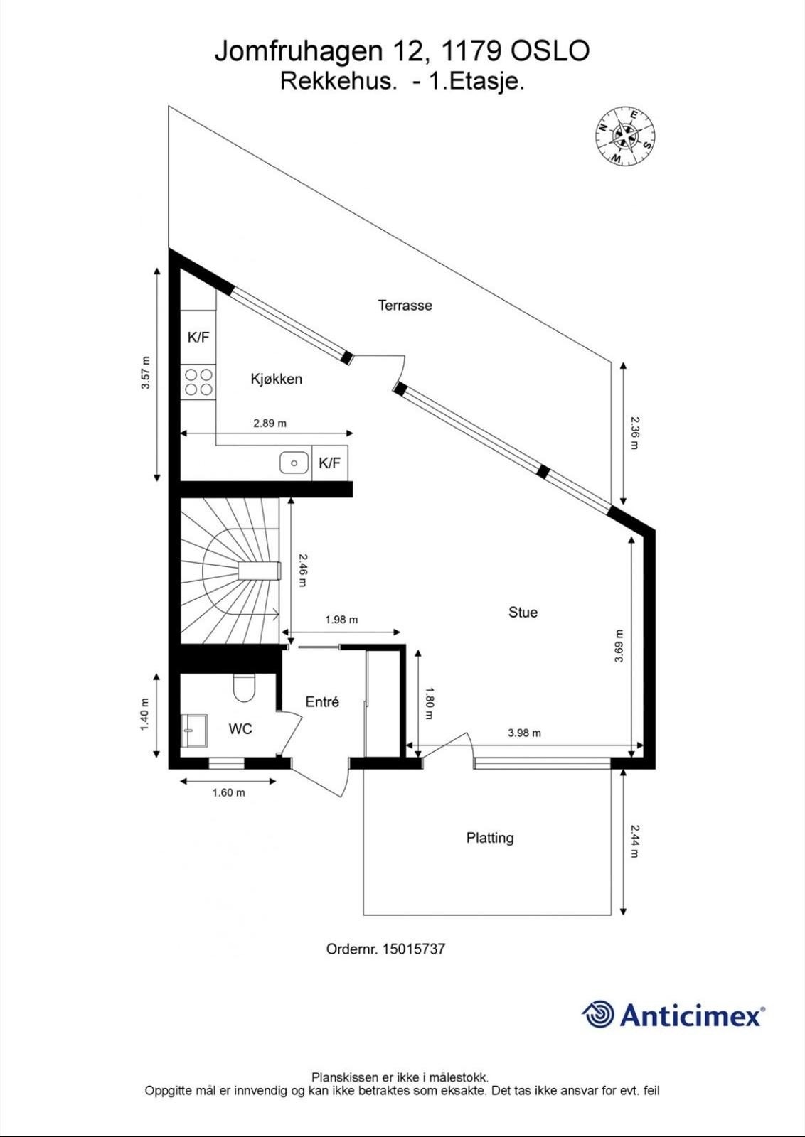 Plantegning 1. etg Galleribilde
