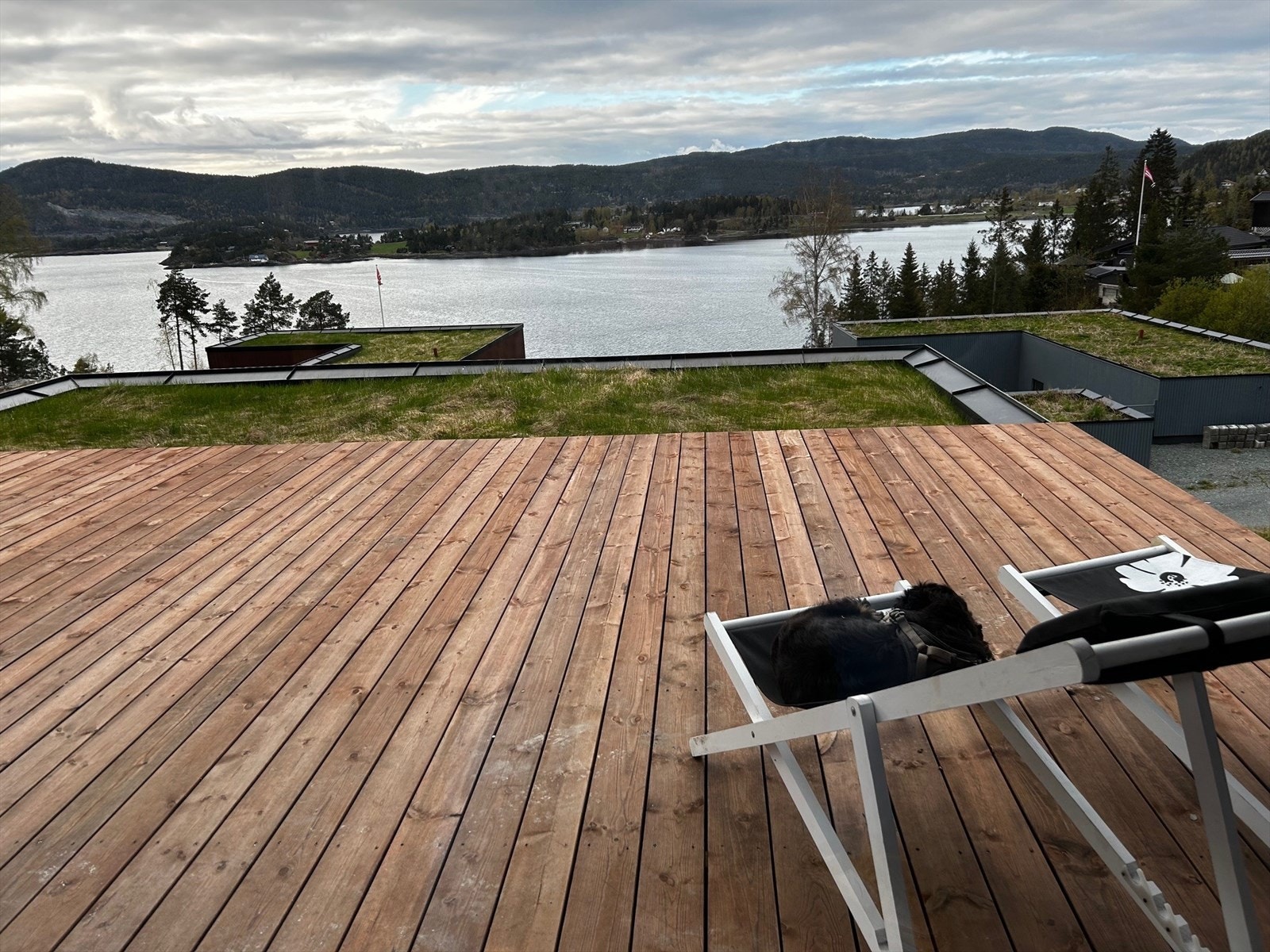 Utsikt fra terrassen Lofjorden -Ahytta Galleribilde